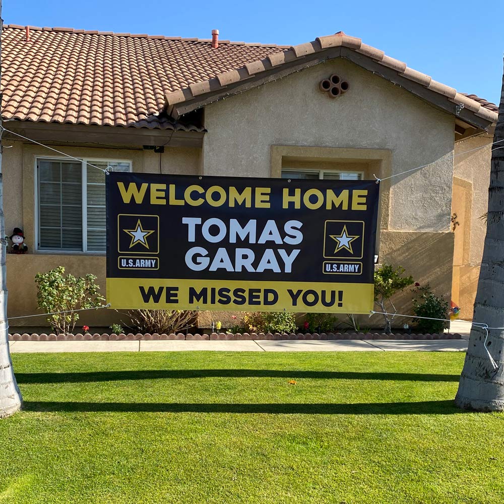 Milweb1 - Welcome Home U.S. Army/United States Military Customizable - Vinyl Banner, Sign, Print, Poster (3'X6')