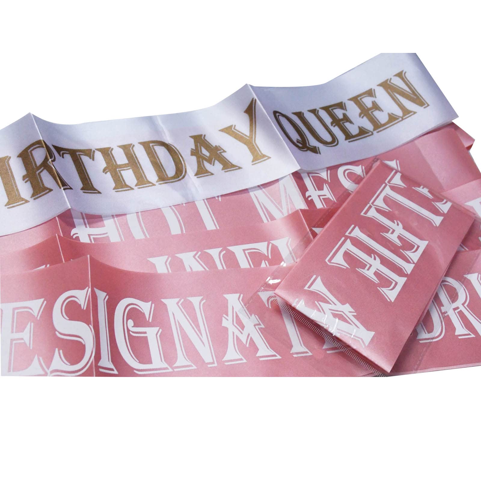 Snogisa 10 Pack Birthday Sash For Women , Birthday Gift Sash Set ,Party Favor Sash For Birthday Party Supplies ,Birthday Gifts F