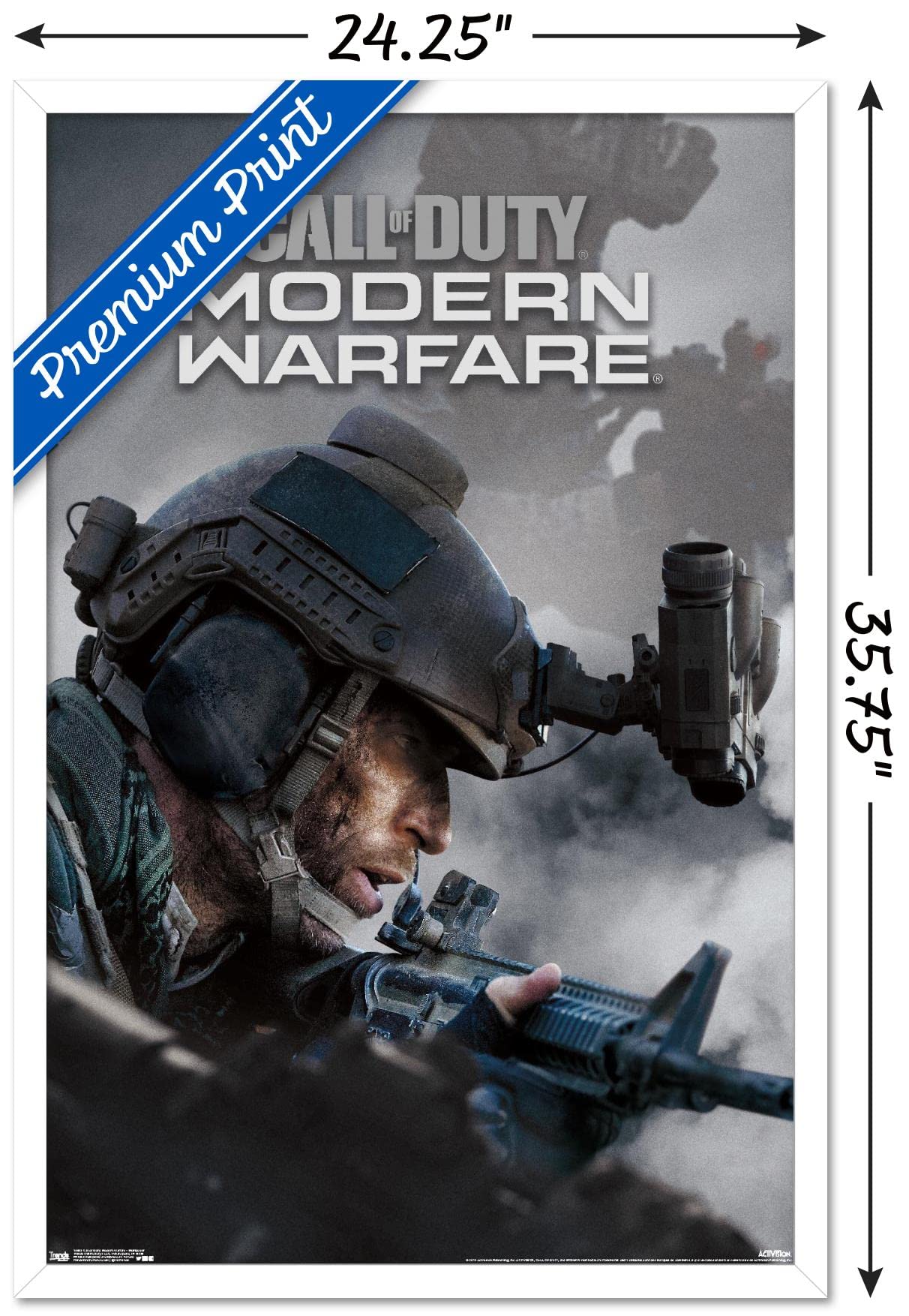 Trends International Call Of Duty: Modern Warfare - Multiplayer Wall Poster, 22.375'' X 34'', White Framed Version