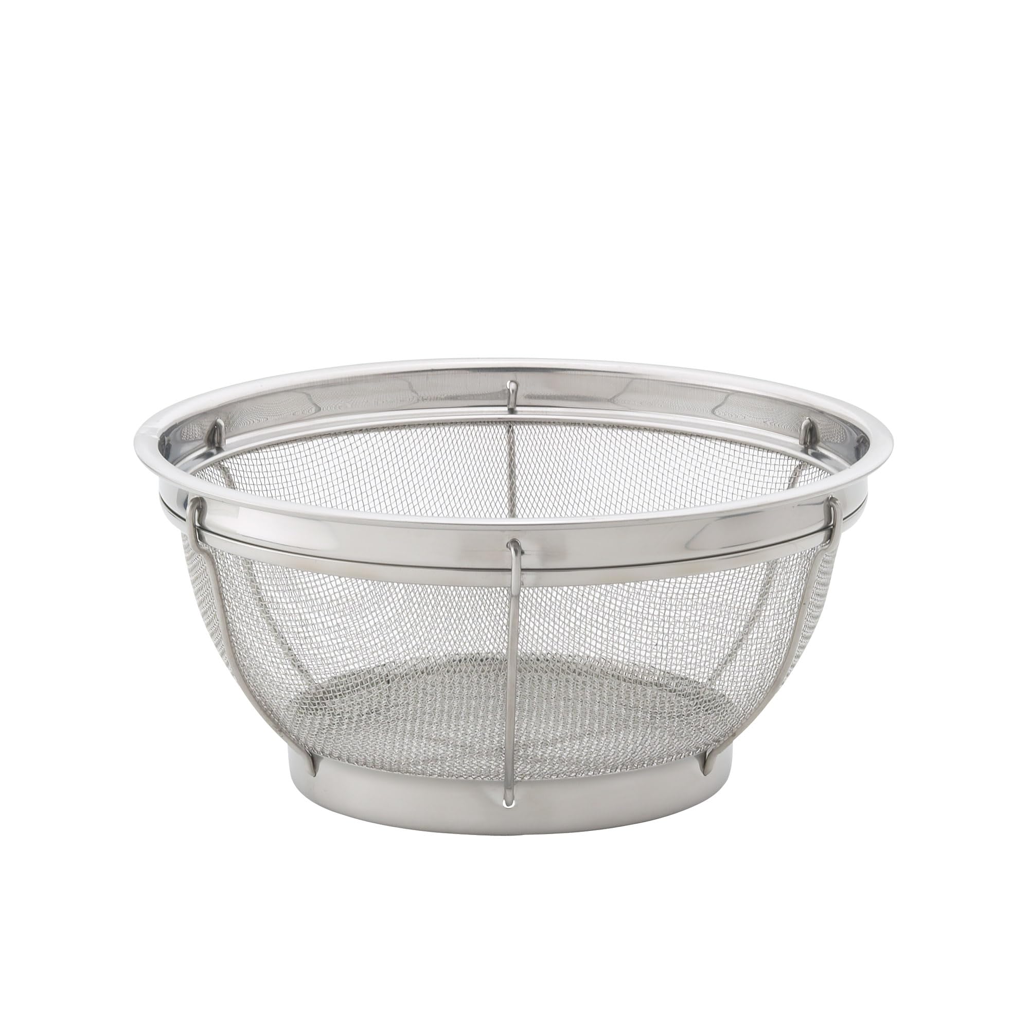 Hic Kitchen Reinforced Mesh Colander, 18/8 Stainless Steel, 10-Inch