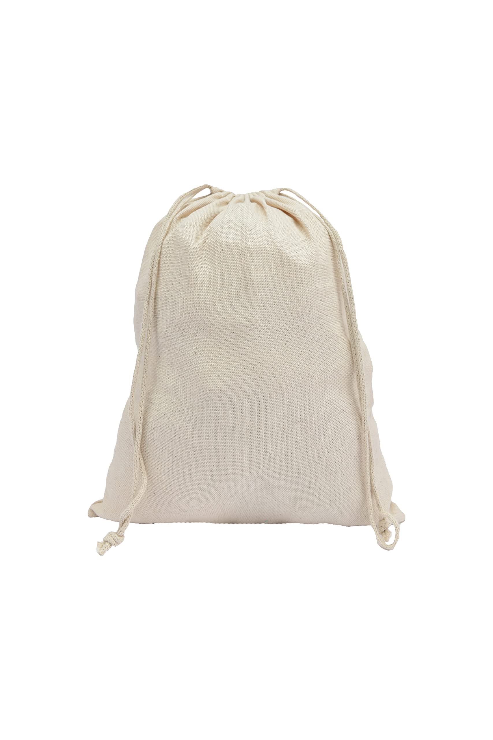 Pack Of 25 Ecogreentextiles Cotton Drawstring Bags - (4 X 6 Inches) - Reusable Produce Bags - Multipurpose Double Drawstring Mus