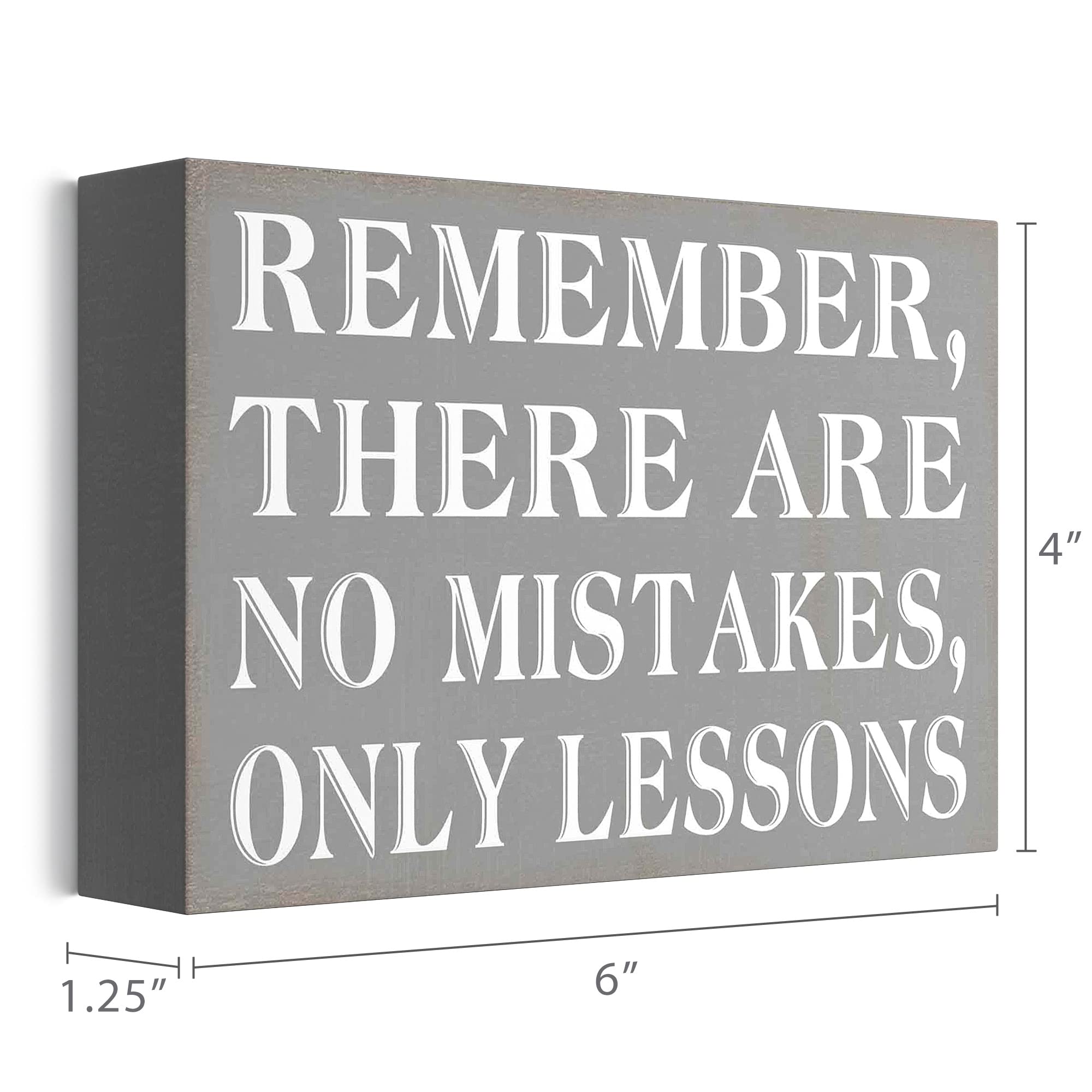 Barnyard Designs Wooden Box Sign Motivational Desk Decor, Inspirational Office Desk Decorations for Women Office Bathroom Shelf