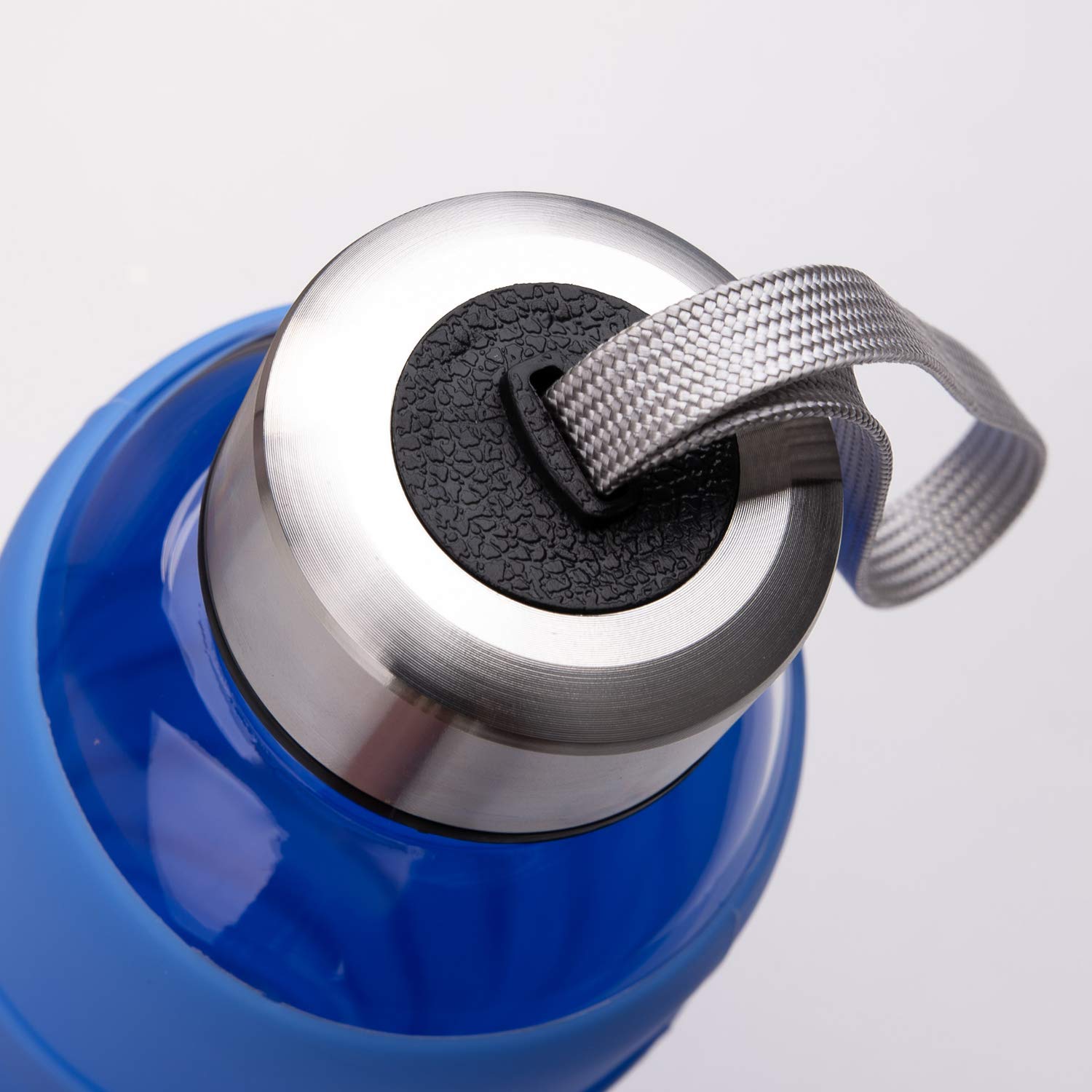 Ferexer Sports Glass Water Bottle With Silicone Sleeve 32 Oz Blue