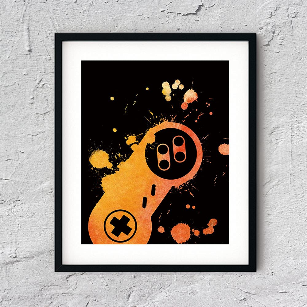 Iiiluyot Gamer Bedroom Wall Decor, Video Game Art Print For Ps5 Game Room Living Room Man Cave Teen Gamer Room Decor Aesthetic,