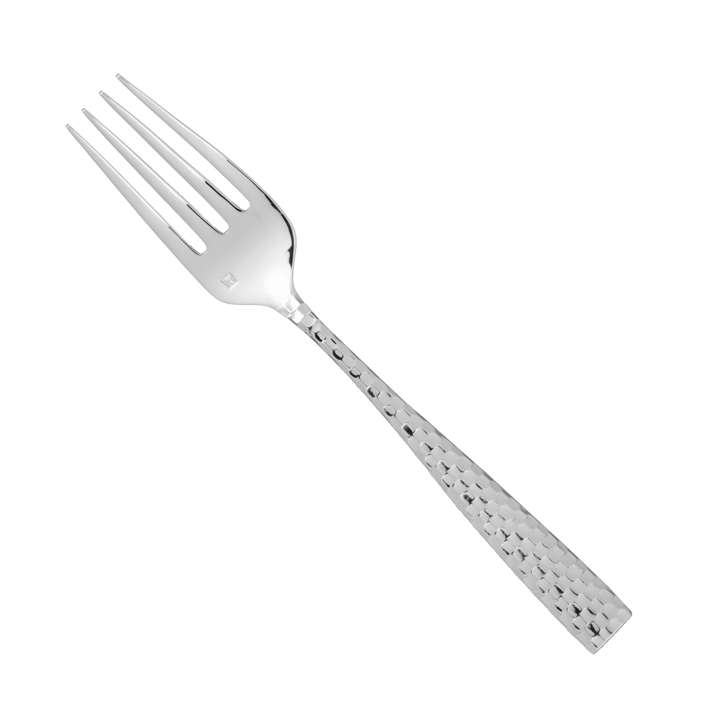 Fortessa Lucca Faceted 18/10 Stainless Steel Flatware Serving Fork, 9-Inch