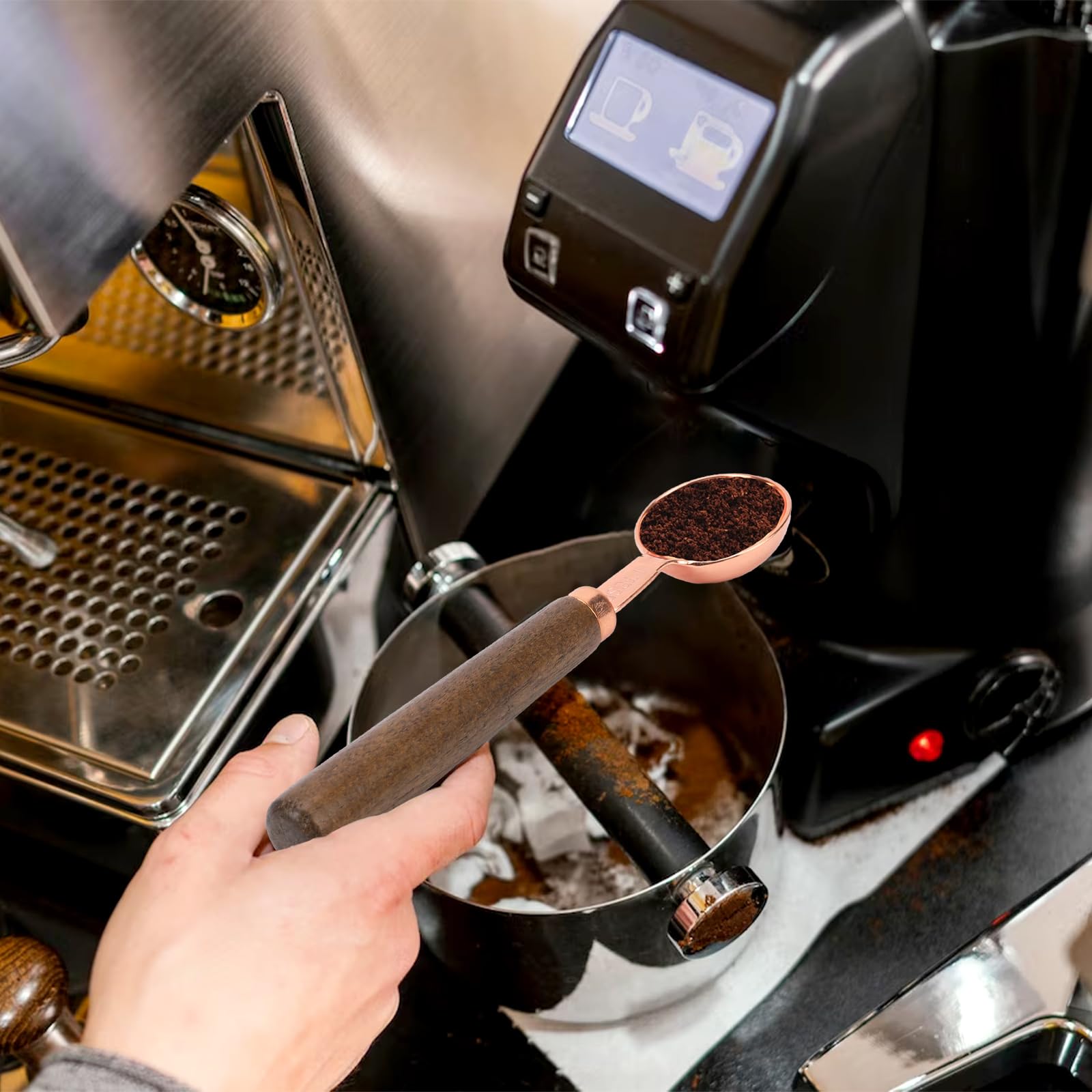 Coffee Scoop For Ground Coffee 1 Tsp 1/3 Tbsp 5 Ml Wood Long Handle Coffee Bean Scoop Tea Scoop Measuring Spoon,1 Tsp,6.5 Inch