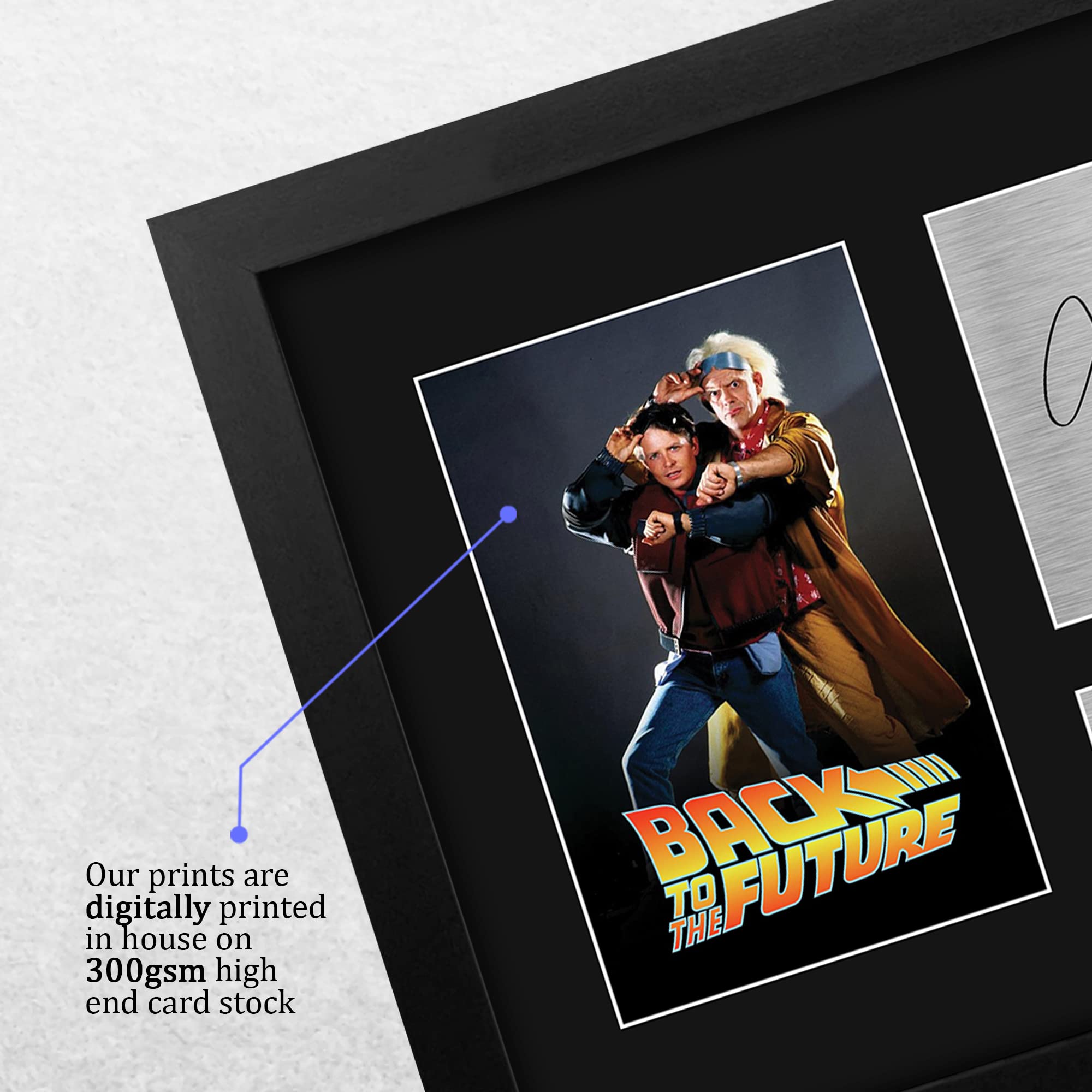 Hwc Trading Back To The Future Printed Autograph Usl Framed Signed Michael J Fox Christopher Lloyd Print Photo Picture Display -