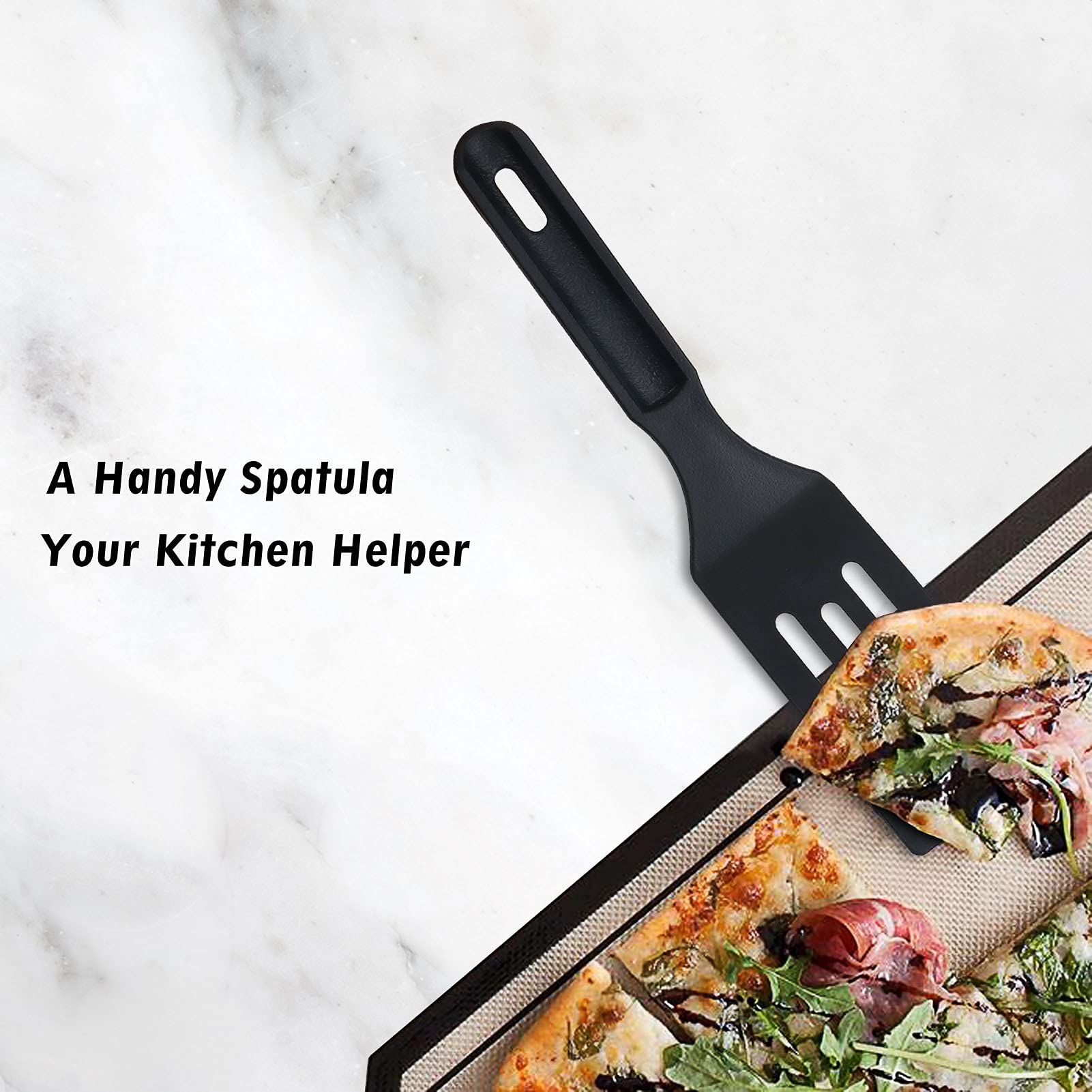 Professional Nylon Mini Spatula, Heat-Resistant Serving Spatula For Nonstick Pans, Small Turner For Brownies, Fried Eggs, Cakes,