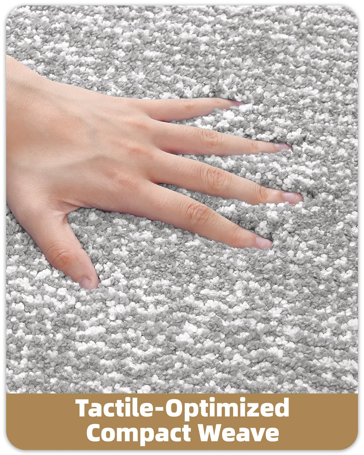 Color G Gray Bathroom Rugs - Absorbent  Non Slip  Soft  Washable  Quick Dry  24 ''x43 '' Long Grey and White Bath Mat Bathroom Runner Bathroom Carpet
