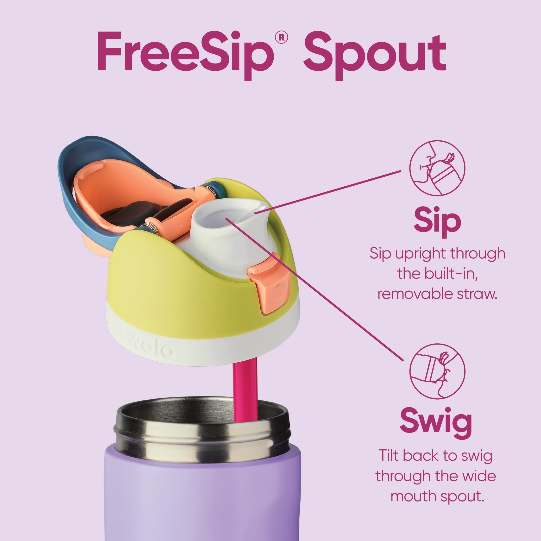 Owala Freesip Insulated Stainless Steel Water Bottle With Straw, Bpa-Free Sports Water Bottle, Great For Travel, 40 Oz, Very, Ve