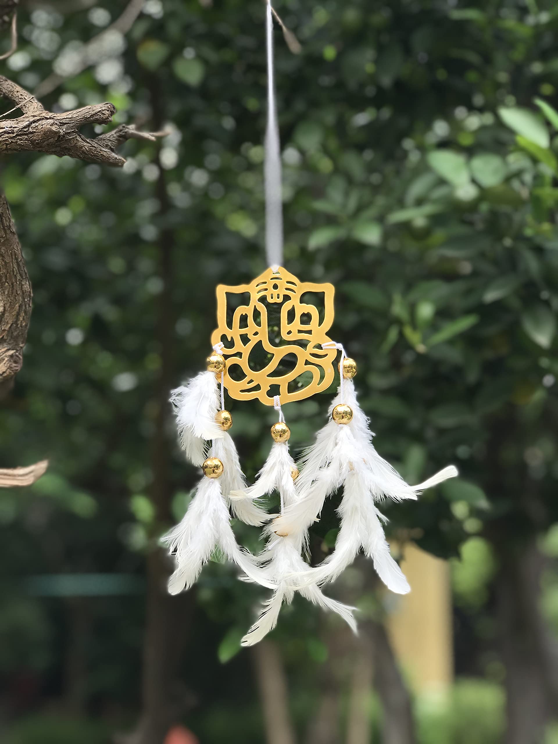 DULI Divine Handmade Dreamcatcher Ganesh Dreamcatcher for Car Hanging, Bedrooms, Office Balcony Outdoors Garden or Wall Decor (W