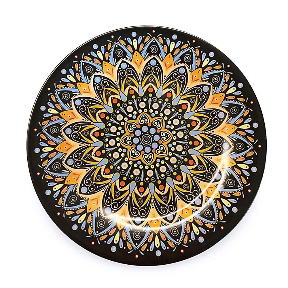 Bowla Melamine Salad Plates Set - Set Of 6, Indoor Or Ourdoor Plates (9''-6 Piece Set, Zoo Birds A)