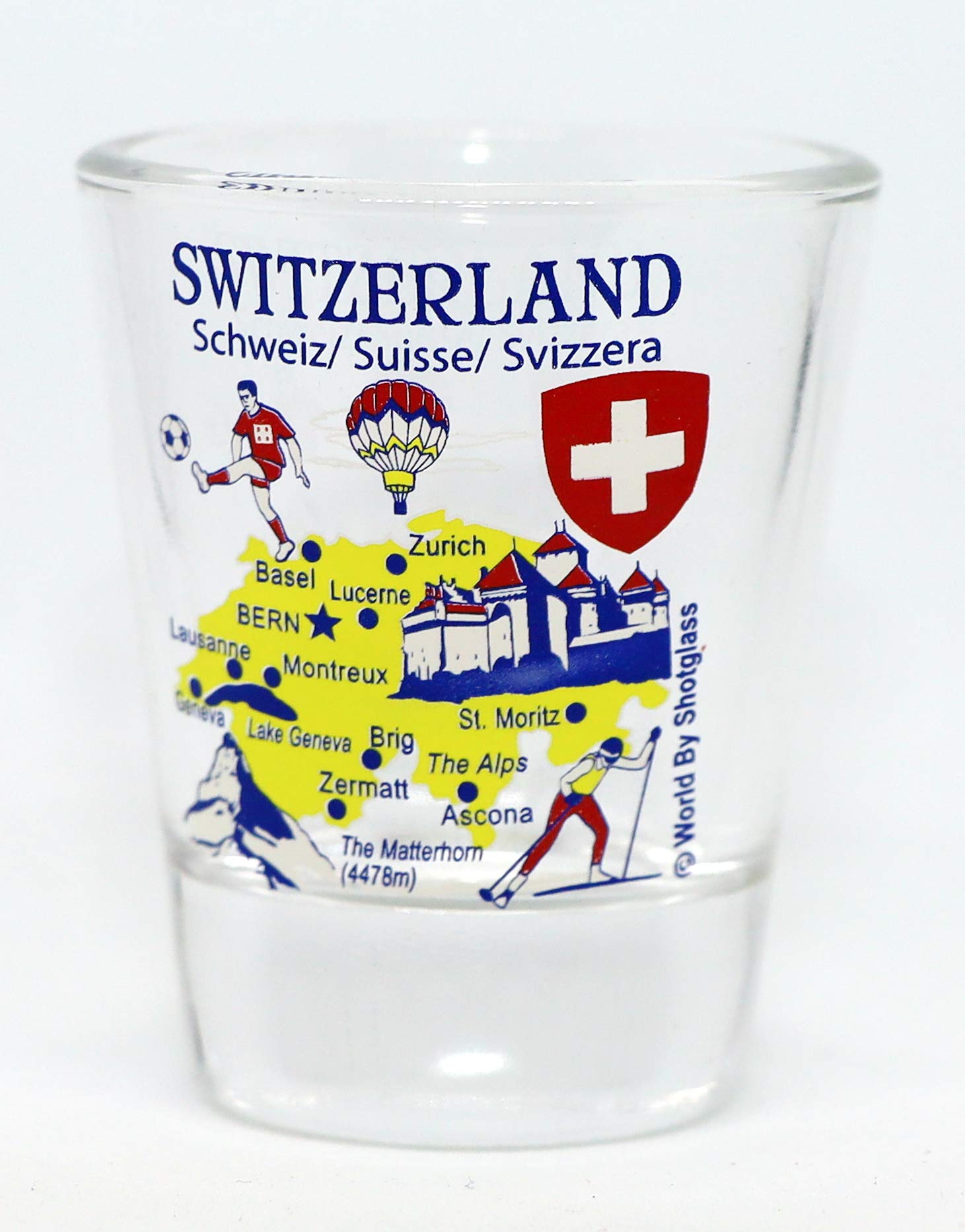 Switzerland Landmarks and Icons Collage Shot Glass