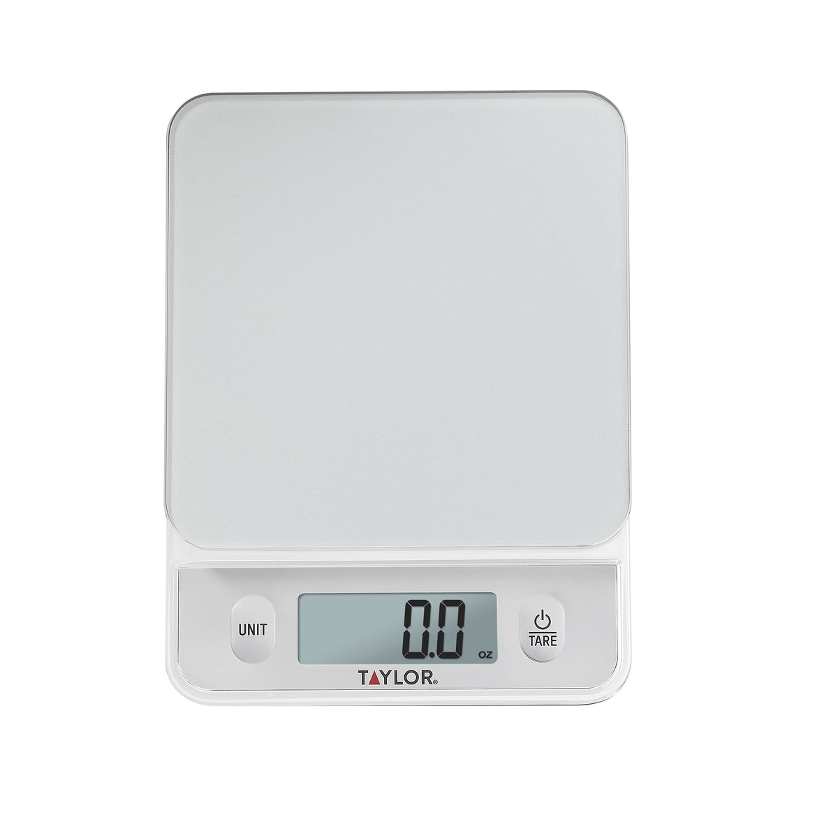 Taylor Glass Top Food Scale With Touch Control Buttons, 11 Lb Capacity, Silver