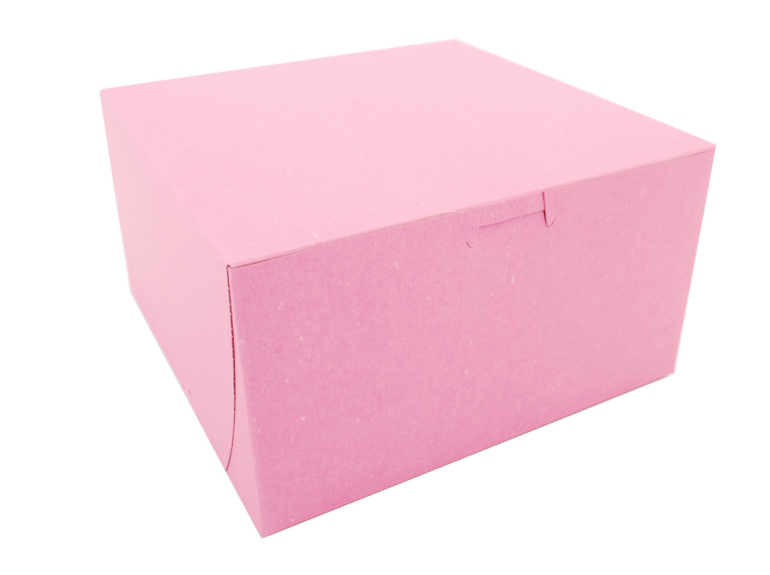 Southern Champion Tray 0865 Pink Paperboard Non-Window Lock-Corner Bakery Box, 9 Length x 9 Width x 5 Height (Case of 100)