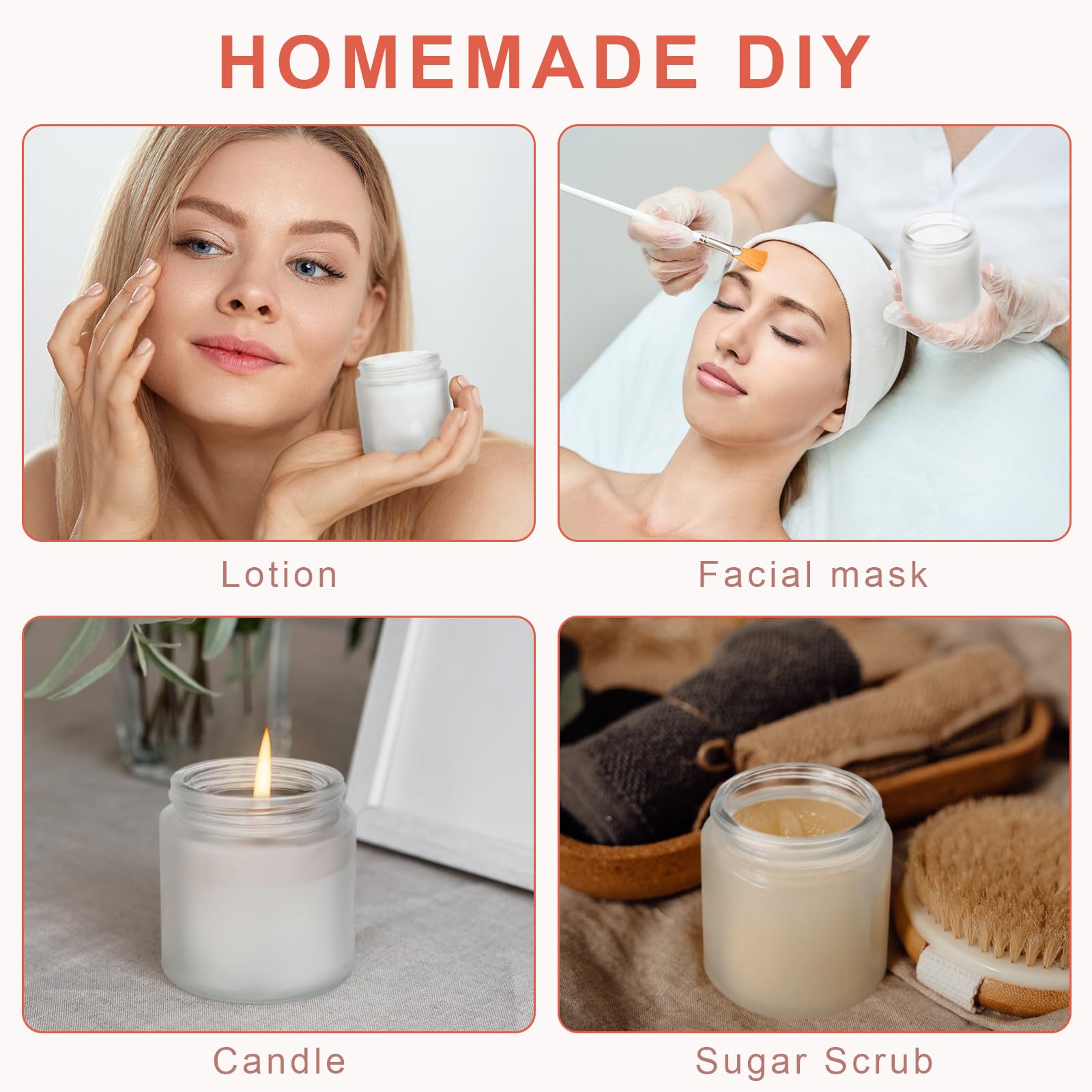 Tioncy 12 Pcs 4Oz Empty Cosmetic Container Glass Candles Jars With Rose Gold Lids 100Ml Round Small Candle Making Jars Mason Can
