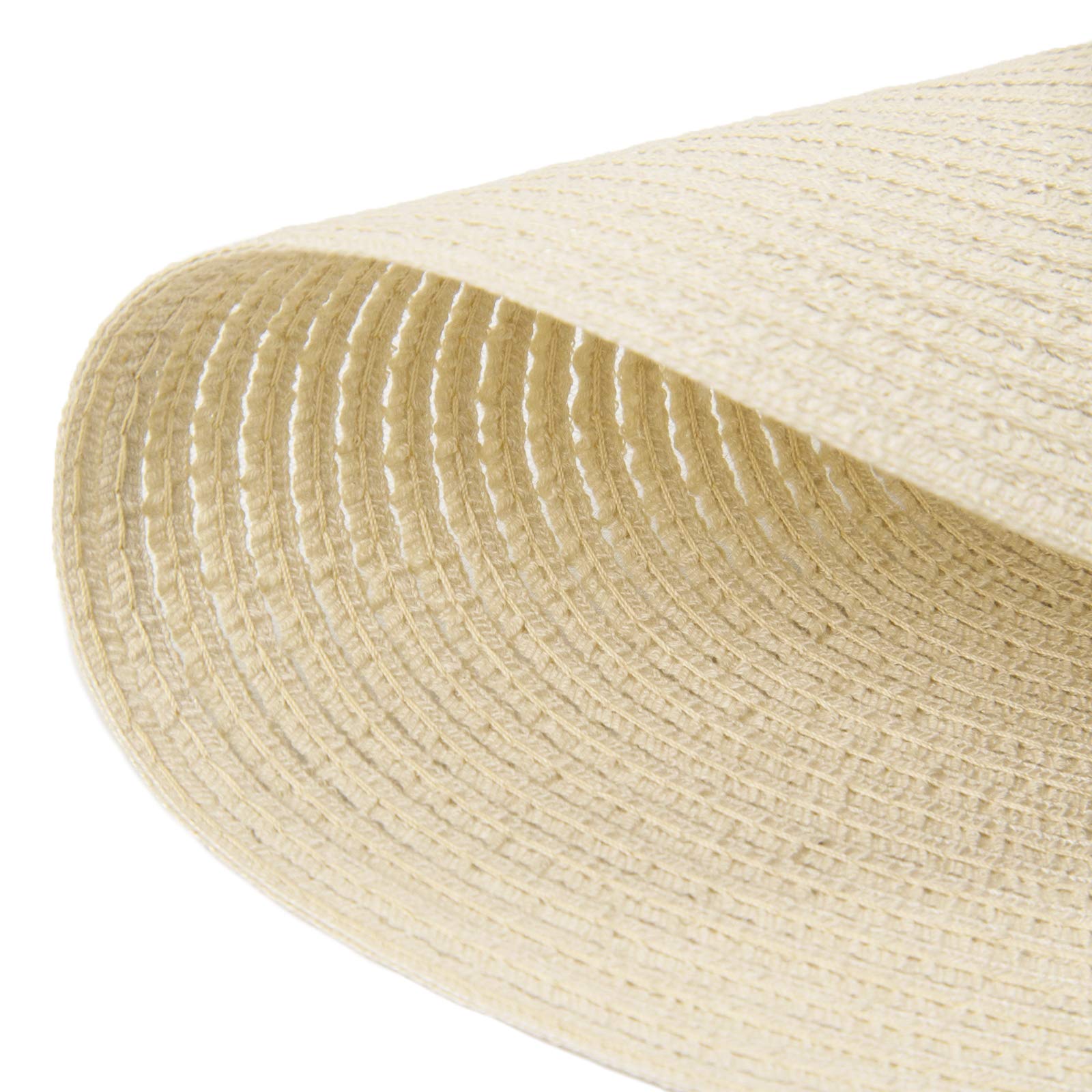 Shacos Round Braided Placemats Set Of 6 Round Table Mats For Dining Tables 15 Inch (Cream, 6)