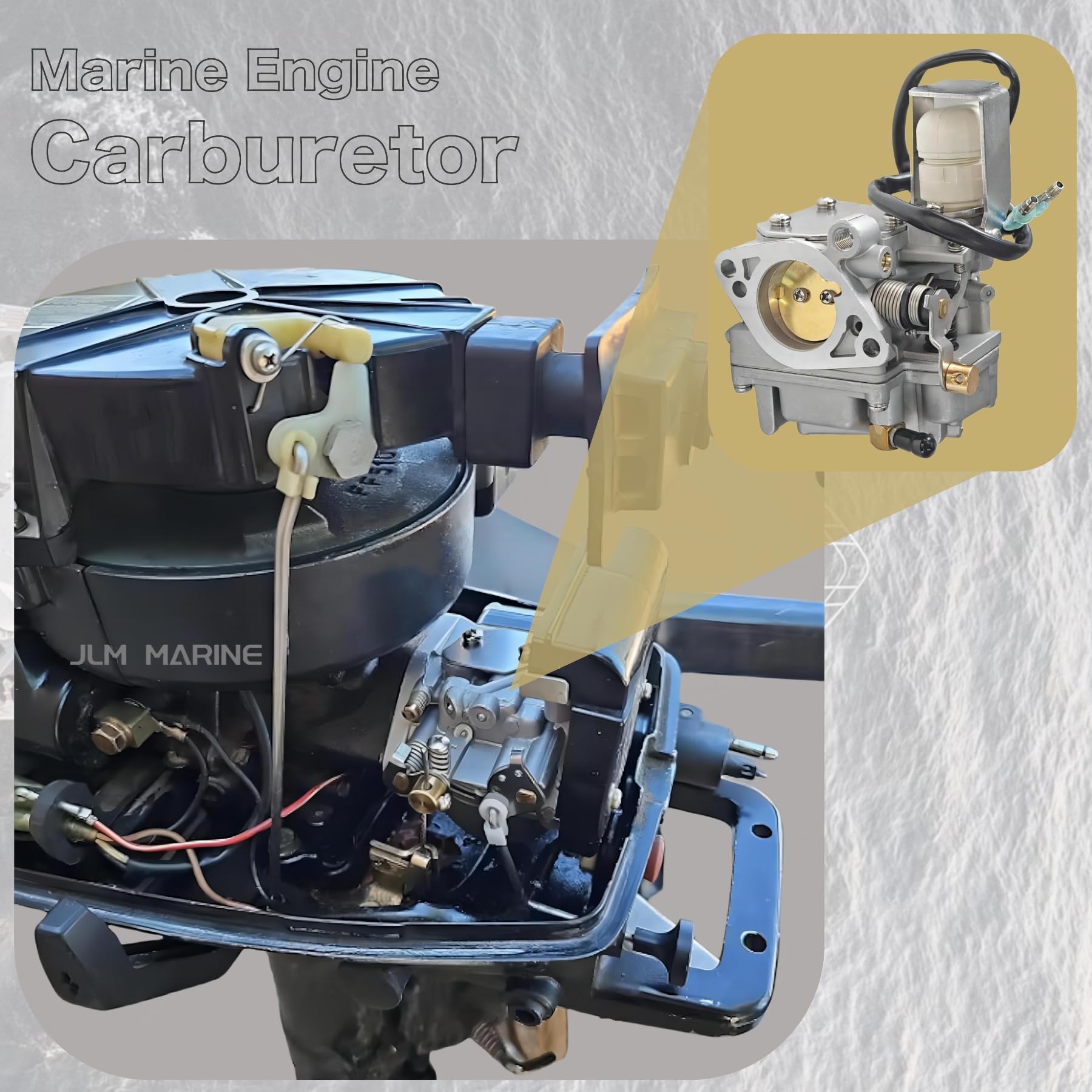 Jlm Marine 65W14901 Carburetor For Yamaha And Mercury 4 Stroke 20 25 Hp Outboard Engine 65W-14901-12 65W14901-00 883314T03