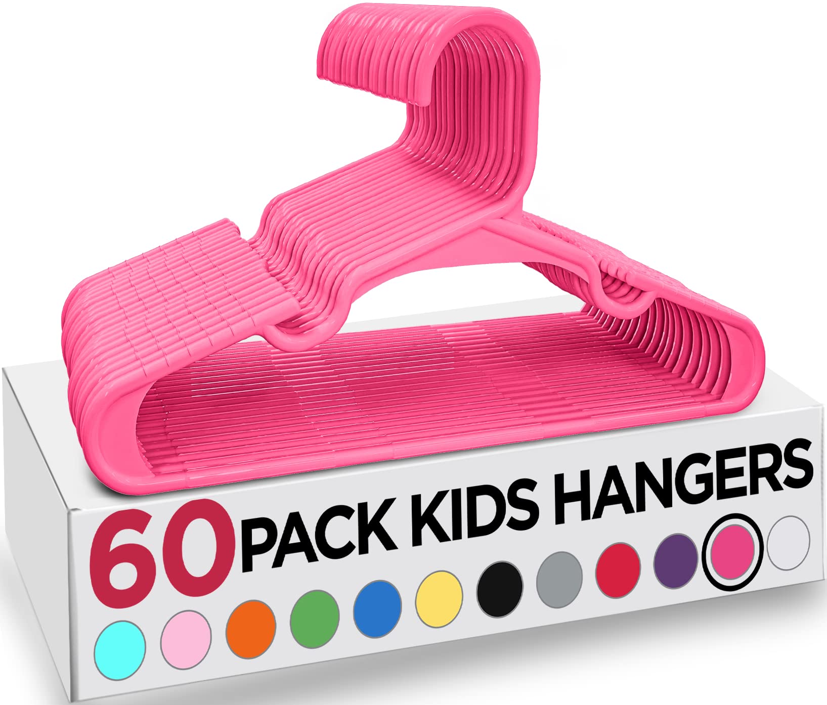 Utopia Home 60 Pack Kids Hangers - 11.5 Inch Plastic Baby Hangers For Closet - Childrens Hangers For Clothes & Infant Hangers Fo