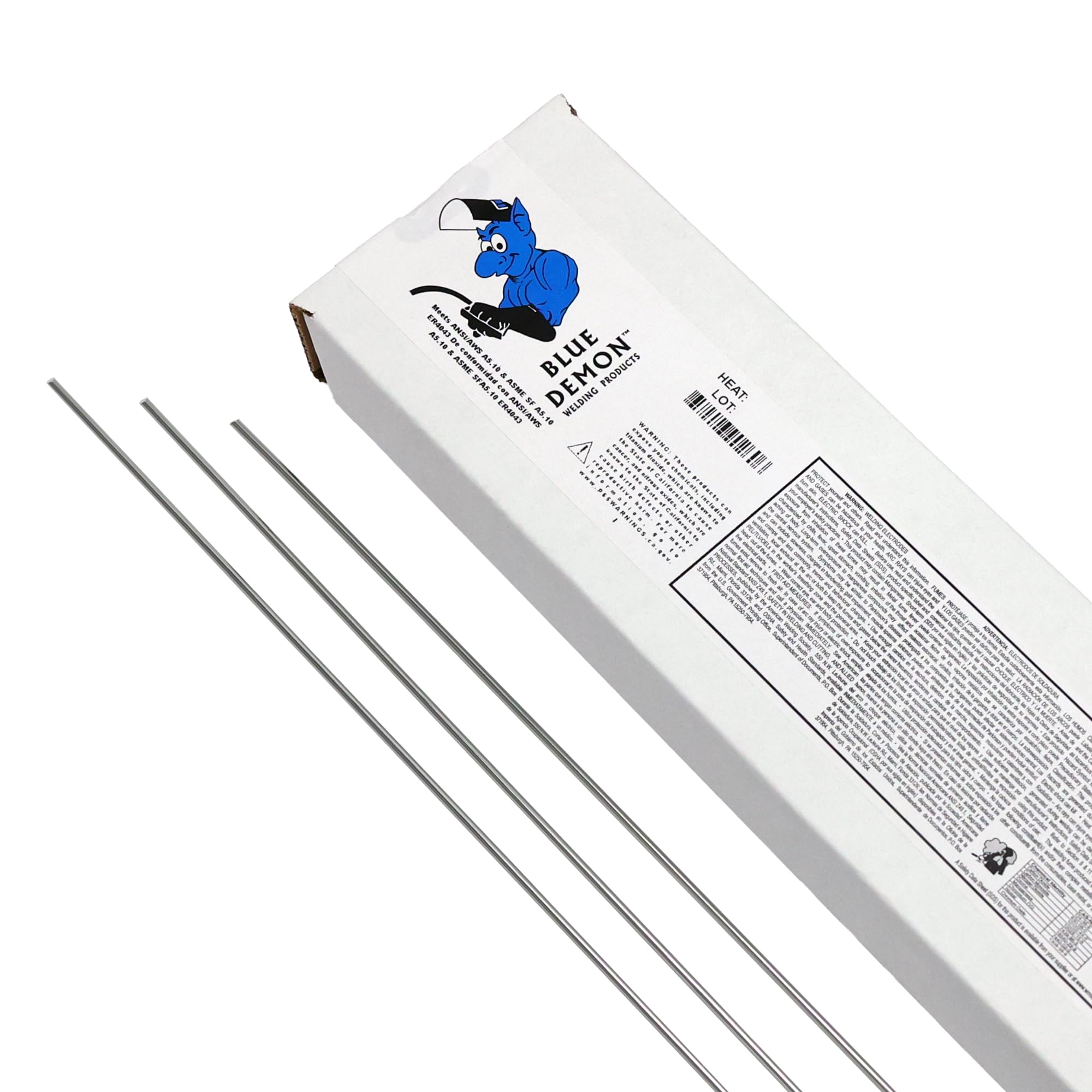 Blue Demon ER4043 X 1/16 X 36 X 10LB Box general purpose aluminum TIG welding rod