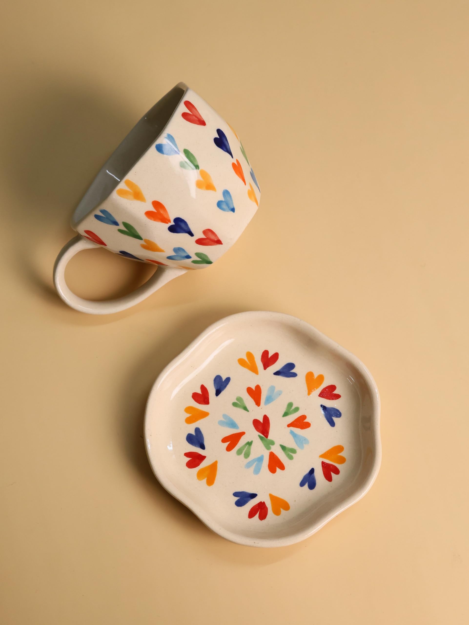Weaving Homes Handcrafted Ceramic #Loveislove Mug & #Loveislove Dessert Plate, Serveware, Kitchenware, Ceramic Coffee Mugs, Plat