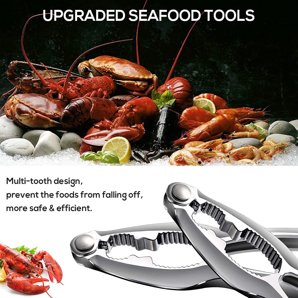 20 Pack Crab Crackers And Tools, Lobster Crackers, Nut Cracker Set For Cracker Legs, Heavy Duty Seafood Tools Kit, Home Kitchen