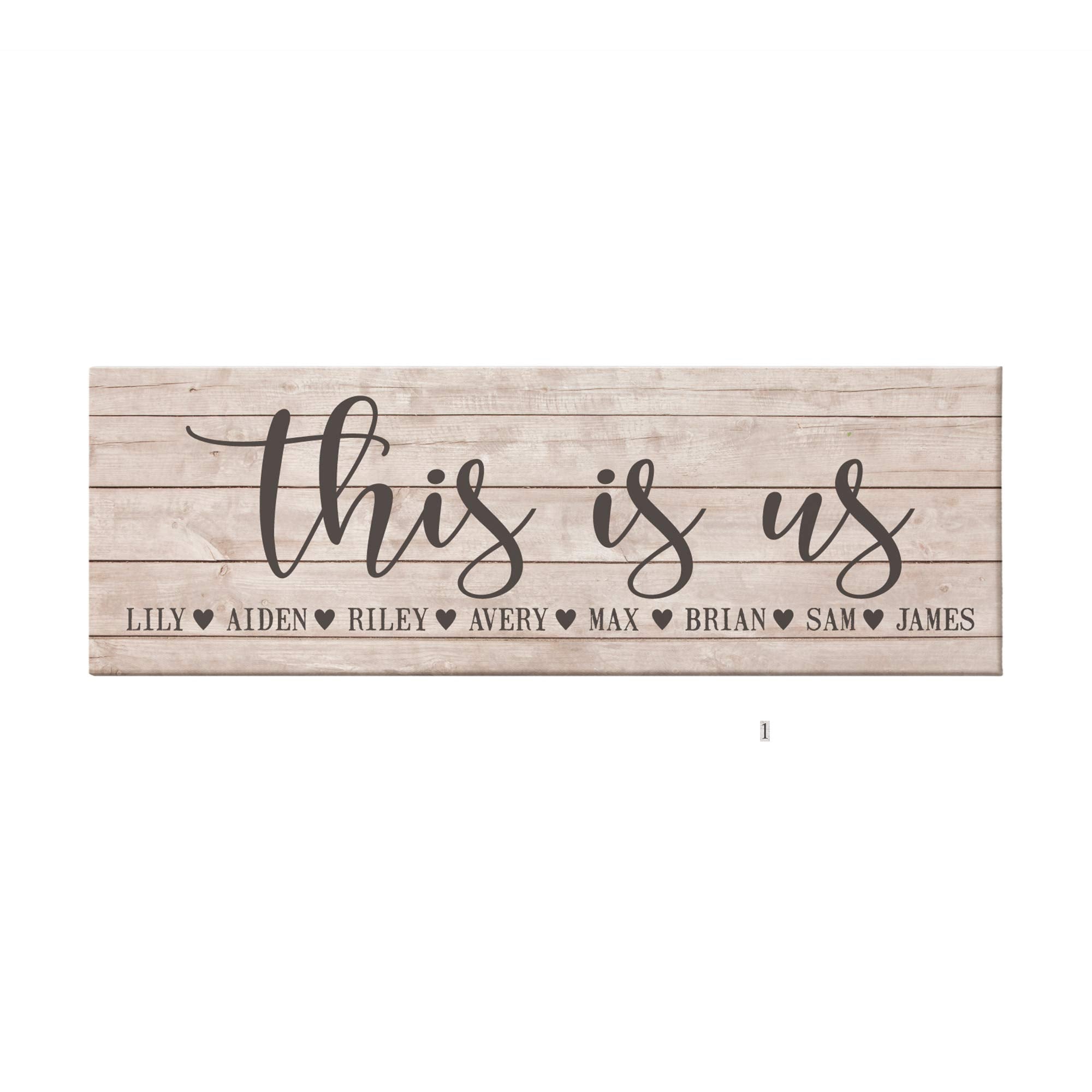 Let'S Make Memories Personalized This Is Us Canvas - Unframed Family Canvas - Customized Wall Art - Home Decor - 6'' H X 18'' W