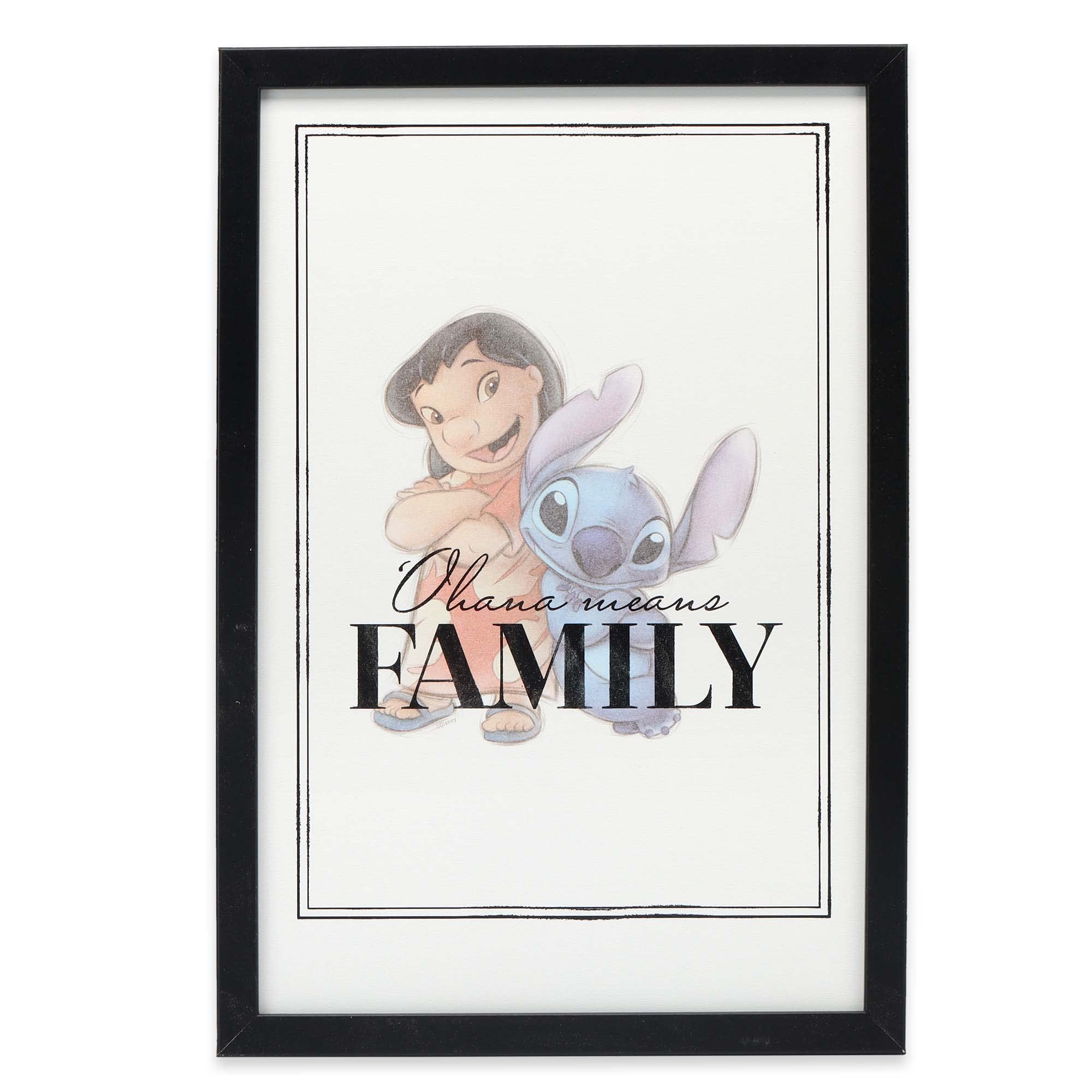 Disney Lilo And Stitch Quote Framed Wood Wall Decor - Beautiful Lilo And Stitch Picture For Home Decorating