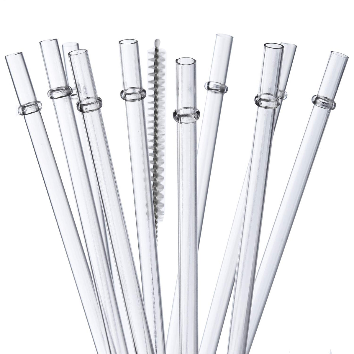 Alink 10.5 In Tritan Hard Plastic Clear Straws, Long Reusable Clear Replacement Tumbler Drinking Straws For 16 Oz 20 Oz 30 Oz St