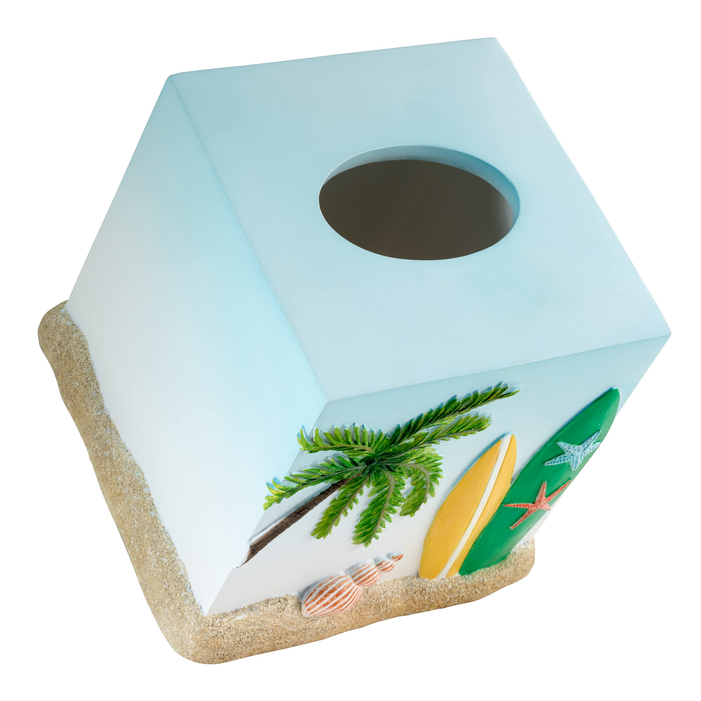 Avanti Linens - Tissue Box Cover, Guest Bathroom Essentials, Beach Home Decor (Surf Time Collection)