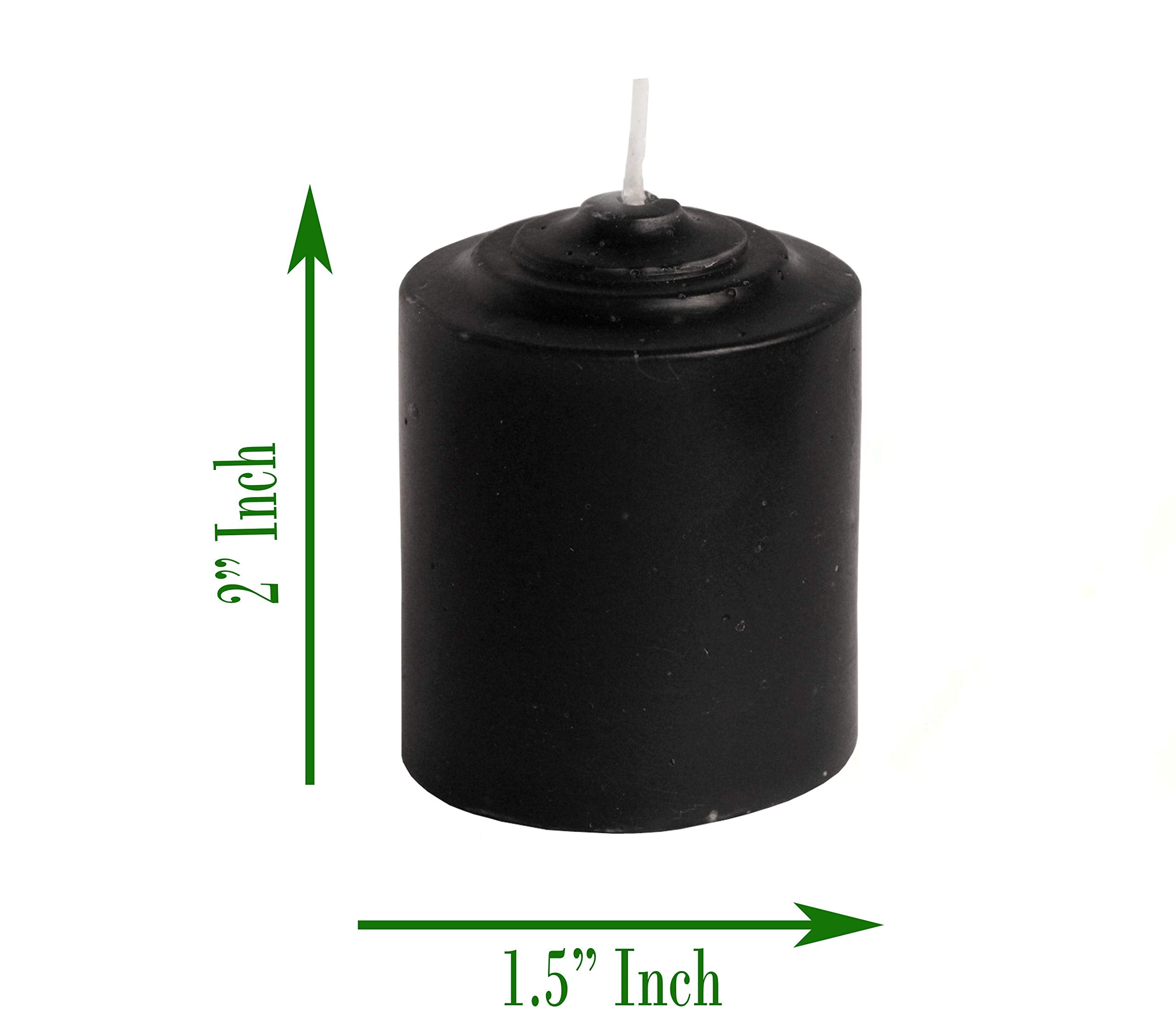 Pure Indian Candle Handpourd Cinnamon Scented Black Wax Votive Candle PIC2019VC015 (Pack of 4 Pcs.) Burn Time 10 Hrs.