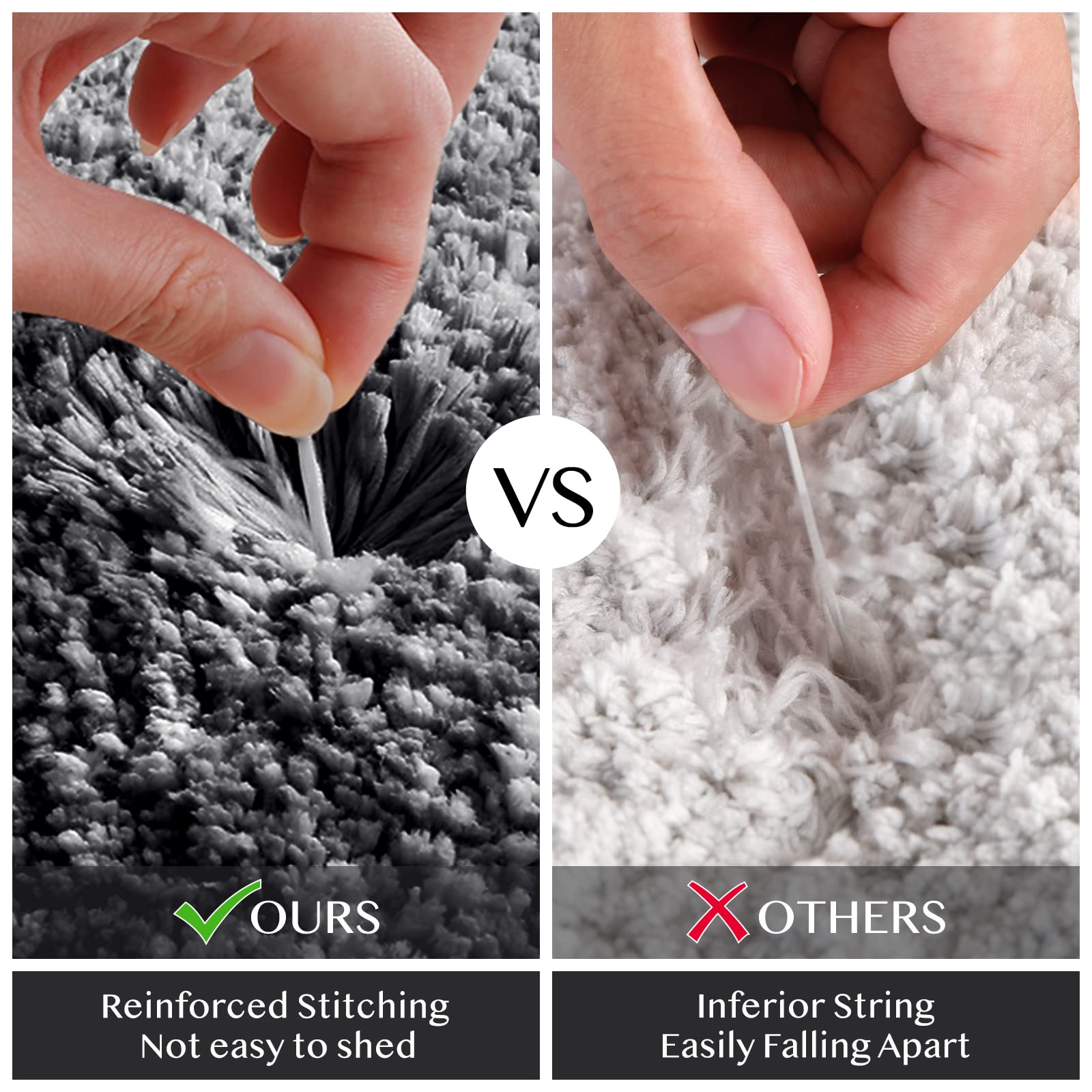 Kmat Bathroom Rugs Bath Mat 20''X32'' Luxury Soft Shaggy Absorbent Bathroom Mats Non Slip Plush Bathmat Runner Carpet Bath Mats