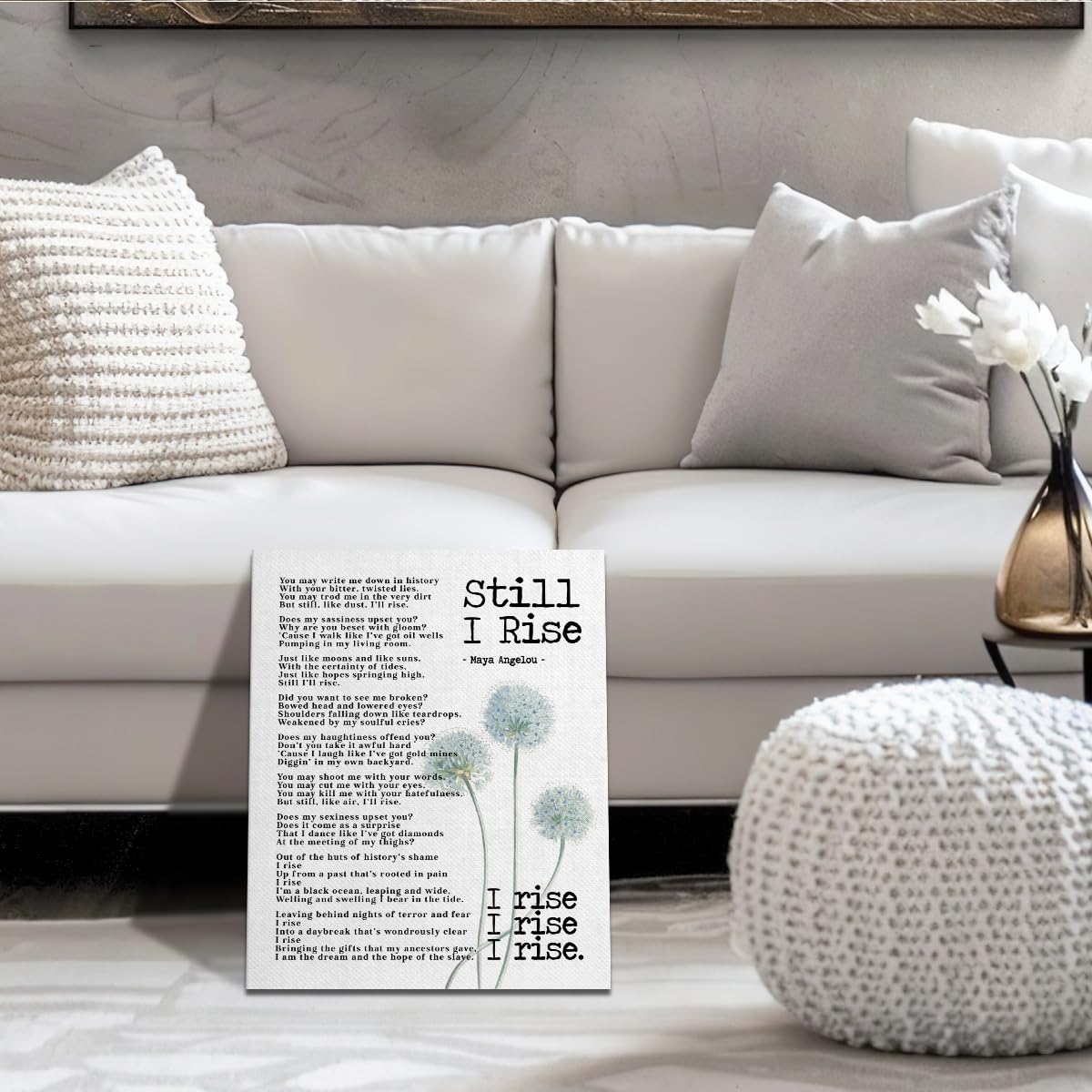Maya Angelou Quotes Wall Art, Feminist Wall Art, Inspirational Quote Decor, Maya Angelou, Still I Rise Quotes Wall D  Cor, Motiv