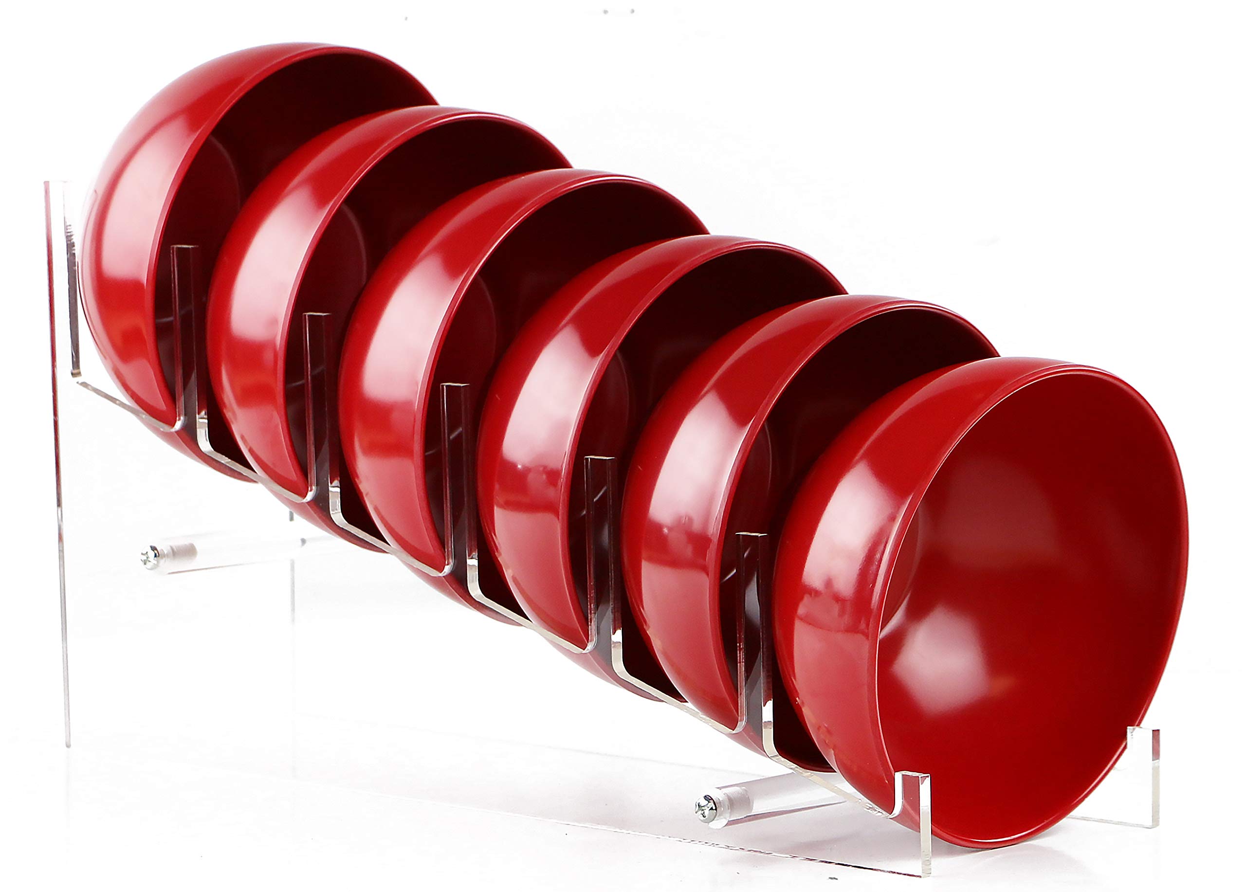 Calypso Basics By Reston Lloyd Melamine Bowl, Set Of 6, Red, 16 Ounces