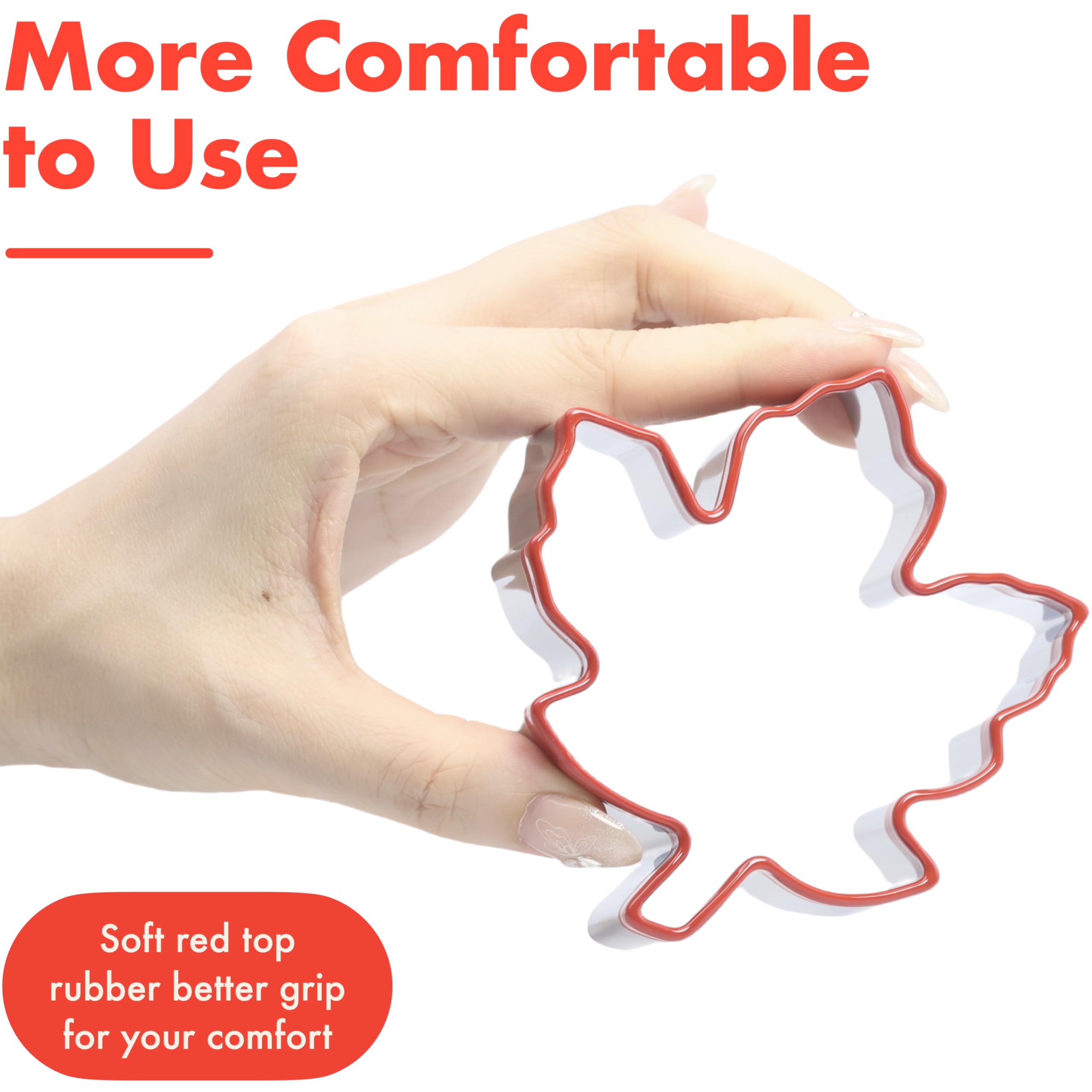 3 Pcs Thanksgiving Cookie Cutters 4.5'', 4'', 3.6'', Fall Cookie Cutters, Holiday Cookie Cutter, Maple Leaf Cookie Cutter, Pumpk