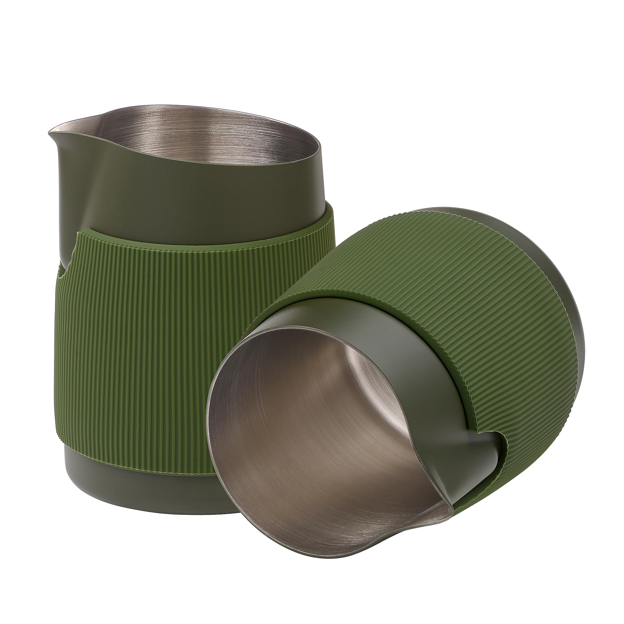 Normcore Handleless Milk Frothing Jug, Milk Pitcher 15.2 Oz, Milk Frother Steamer Cup Stainless Steel Espresso Cup, Sharp Spout,