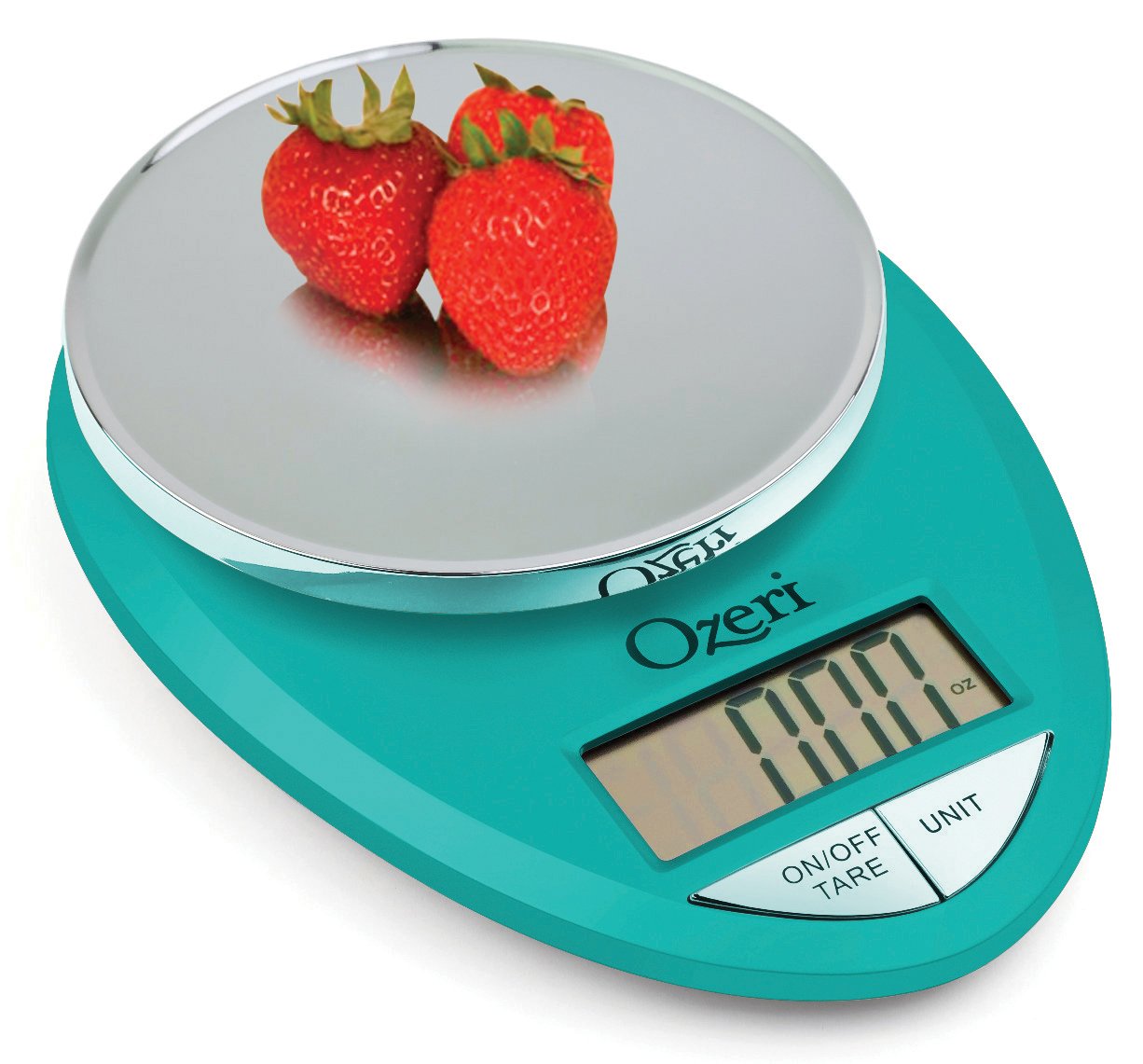 Ozeri Zk12-T Pro Digital Kitchen Food Weighing Scale, Weighing Machine, 1G/12 Lb, Teal Blue