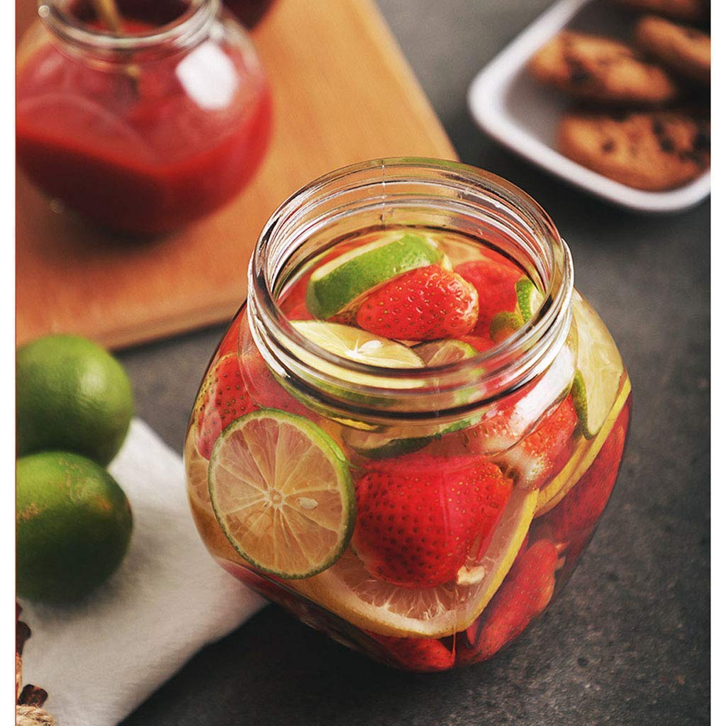 Xsource Glass Jar With Lid Kitchen Container Multipurpose Unbreakable Glass Transparent Storage For Kitchen Airtight Masala Jar 