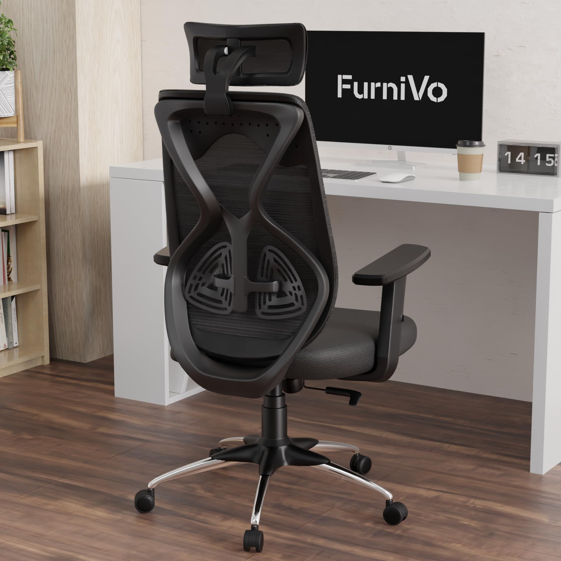Furnivo Titan Ergonomic Office Chair For Home & Office | Adjustable Armrests | 120 Recline | Lumbar Support | Thick Cushioned Se