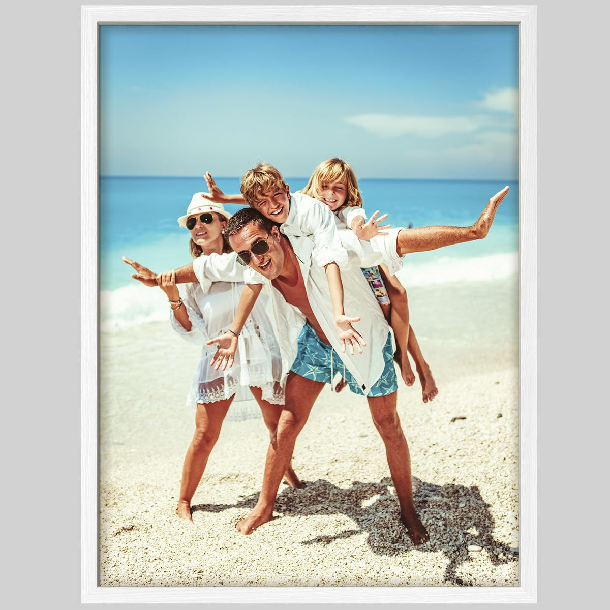 Wall26 Custom Framed Poster Wall Art For Living Room, Bedroom Canvas Prints For Home Decoration Ready To Hang - 12''X16'' White