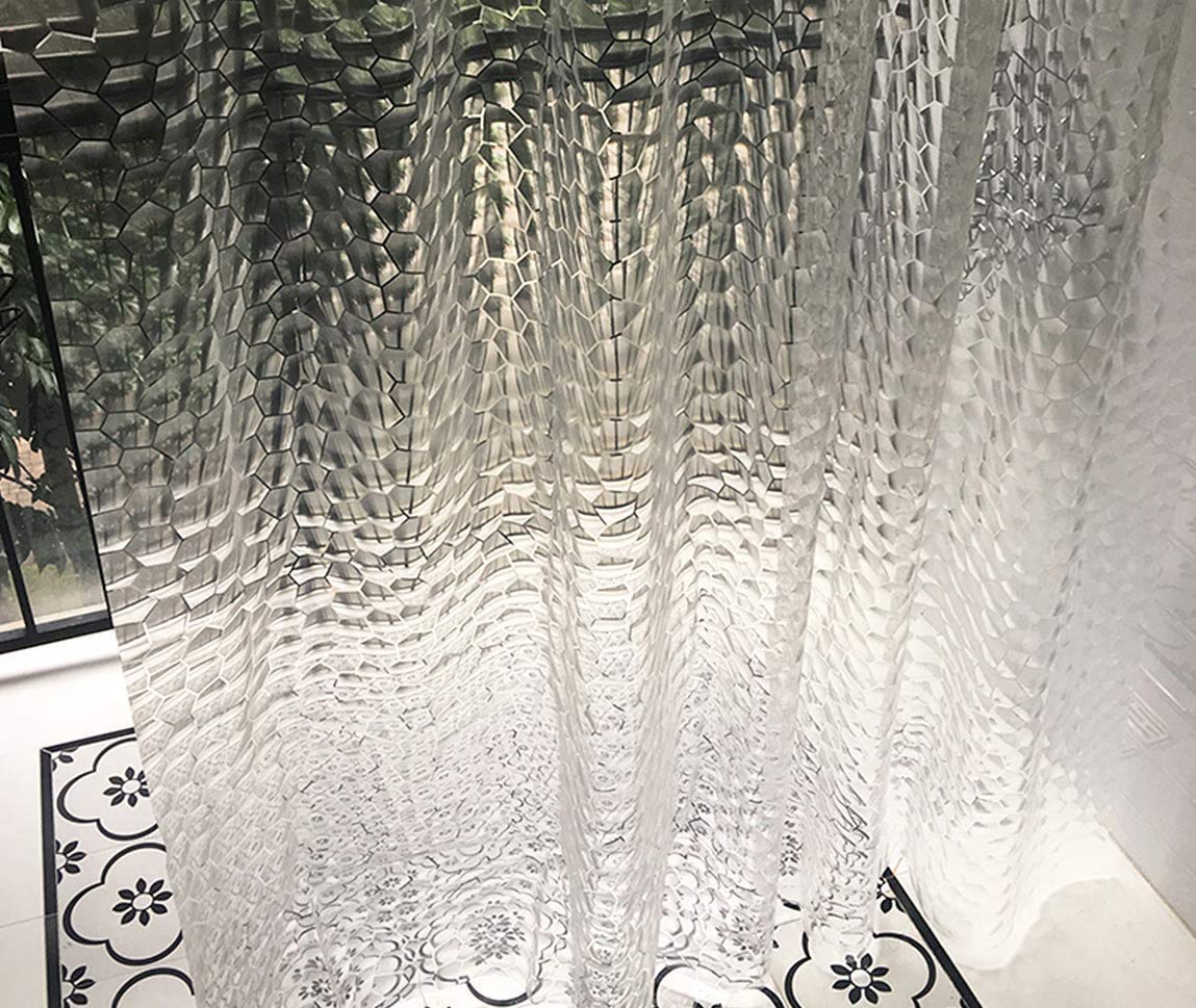 Ryhpez Shower Curtain Liner - Clear Shower Curtain Set With Hooks | 72X 78