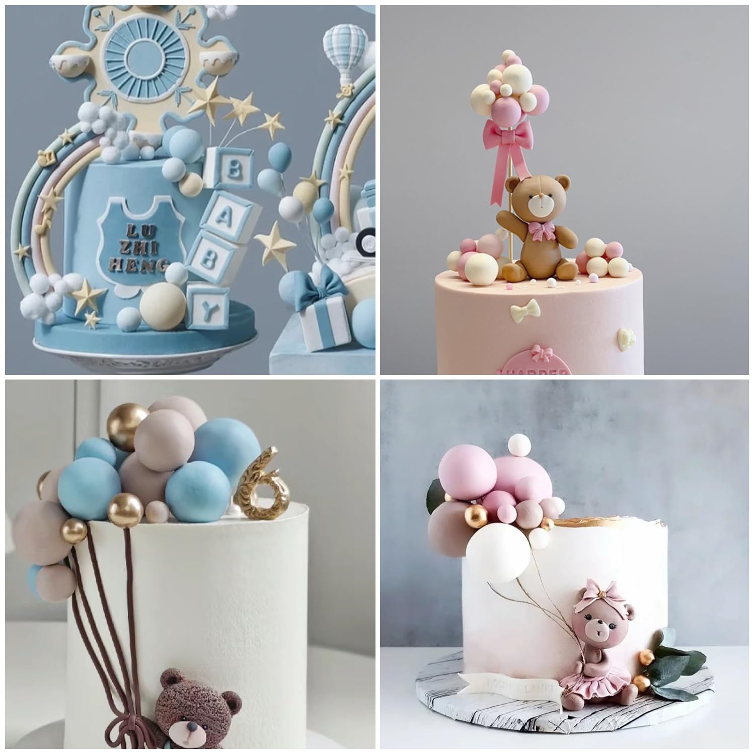 Miyahouse Balloon Chocolate Mold Silicone Air Balloon Fondant Mold For Cake Decorating Chocolate Candy Cupcake Topper Decorating
