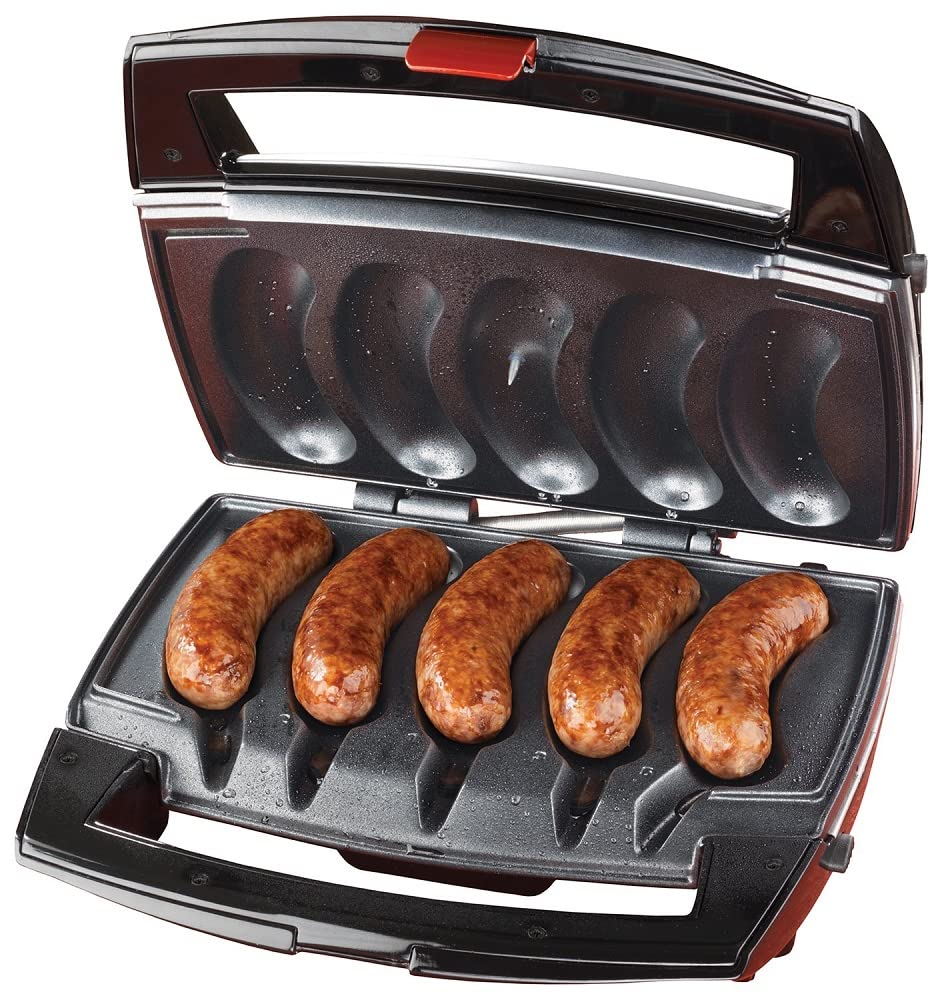 JOHNSONVILLE SIZZLING SAUSAGE GRILL Johnsonville BTG0498 Sizzling Sausage Grill, OSFA, Black/Stainless