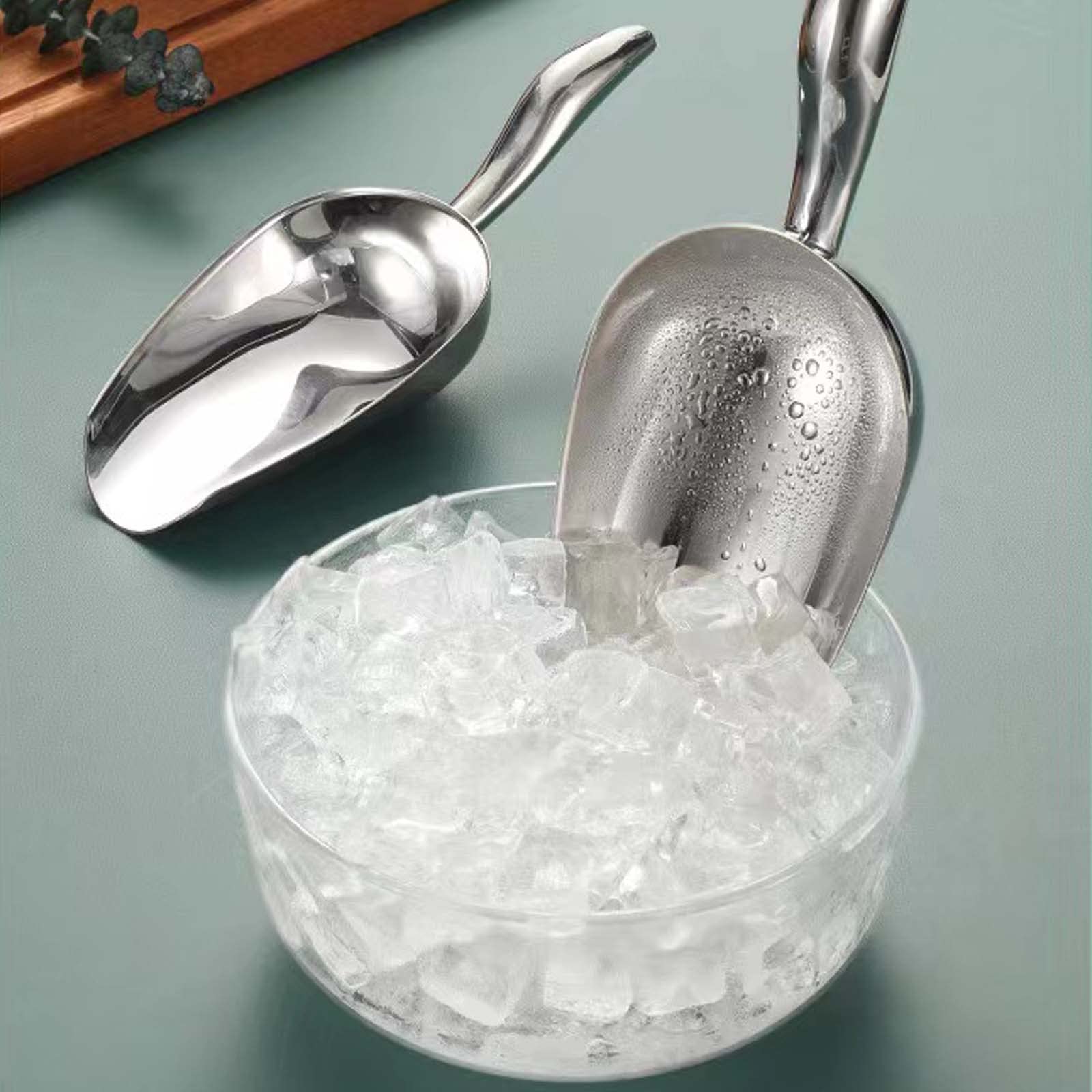Small Metal Ice Scoop For Freezer - Ice Scoop For Ice Machine,Stainless Steel Ice Scoop Small,Mini Ice Scoop For Ice Cube Scoop,