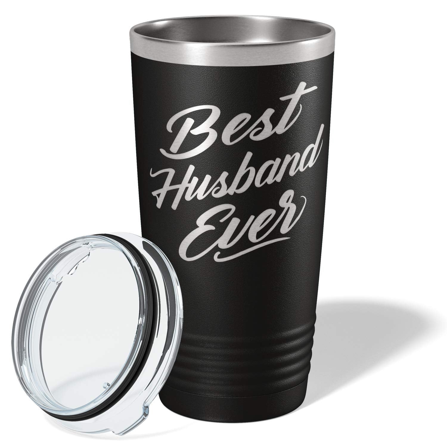 Best Husband Ever Gift On Black 20 Oz Stainless Steel Funny Engraved Insulated Travel Mug With Lid Cup