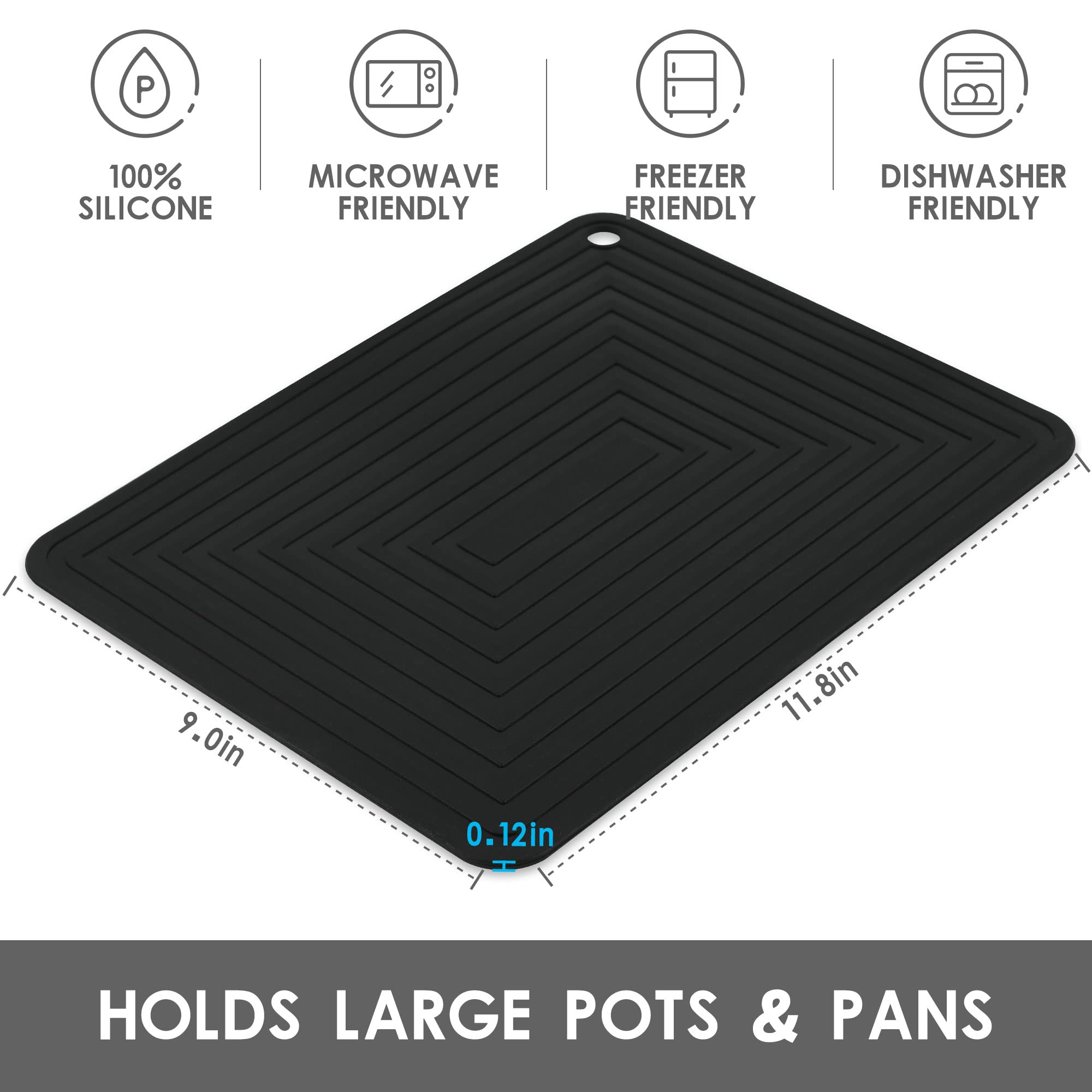 Spuvgvc Silicone Trivets For Hot Pots And Pans-Trivets For Hot Dishes-Heat Resistant Mat For Countertops, Kitchen Small Dish Dry