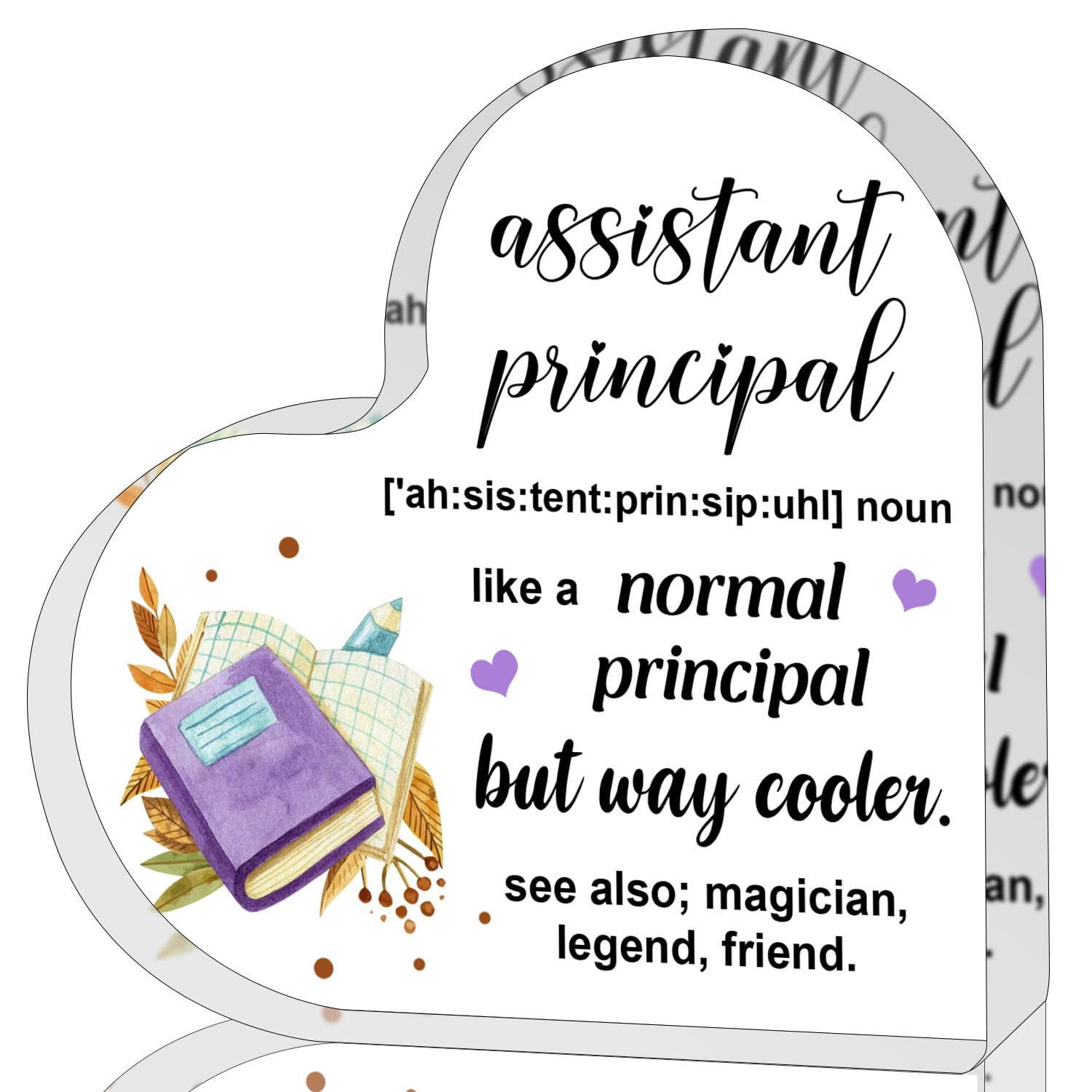 ZsaTuiy Dancer Gift: Inspirational & Thank You Gift for Women & Men, Heart-Shaped Acrylic Desk Decorative Sign for Home Office &