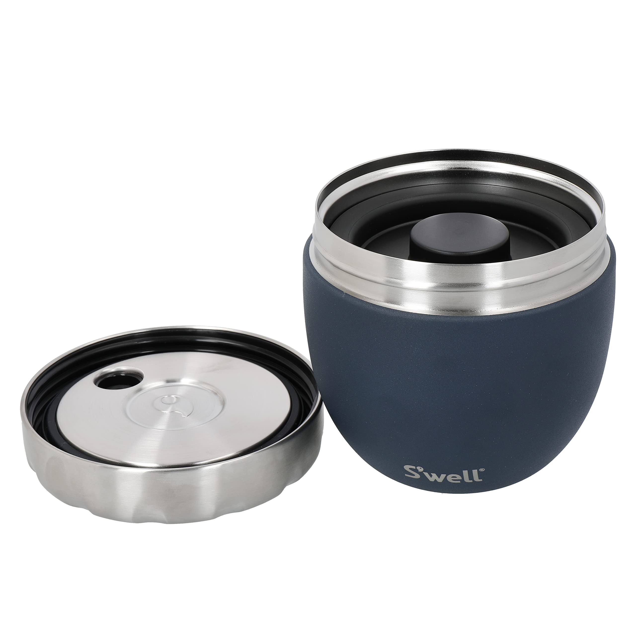 S'Well Stainless Steel Food Bowls - 21.5Oz - Azurite Eats - Triple-Layered Vacuum-Insulated Containers Keeps Food Cold For 11 Ho