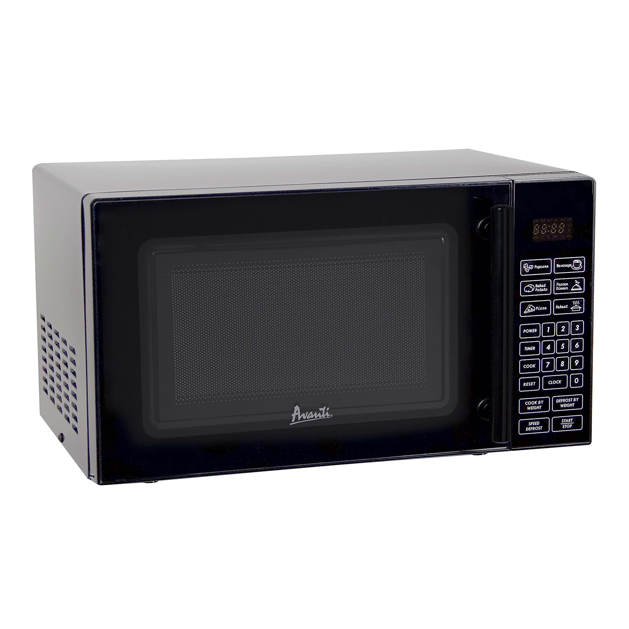 Avanti Mt81K1Bh Microwave Oven 700-Watts Compact With 6 Pre Cooking Settings, Speed Defrost, Electronic Control Panel And Glass