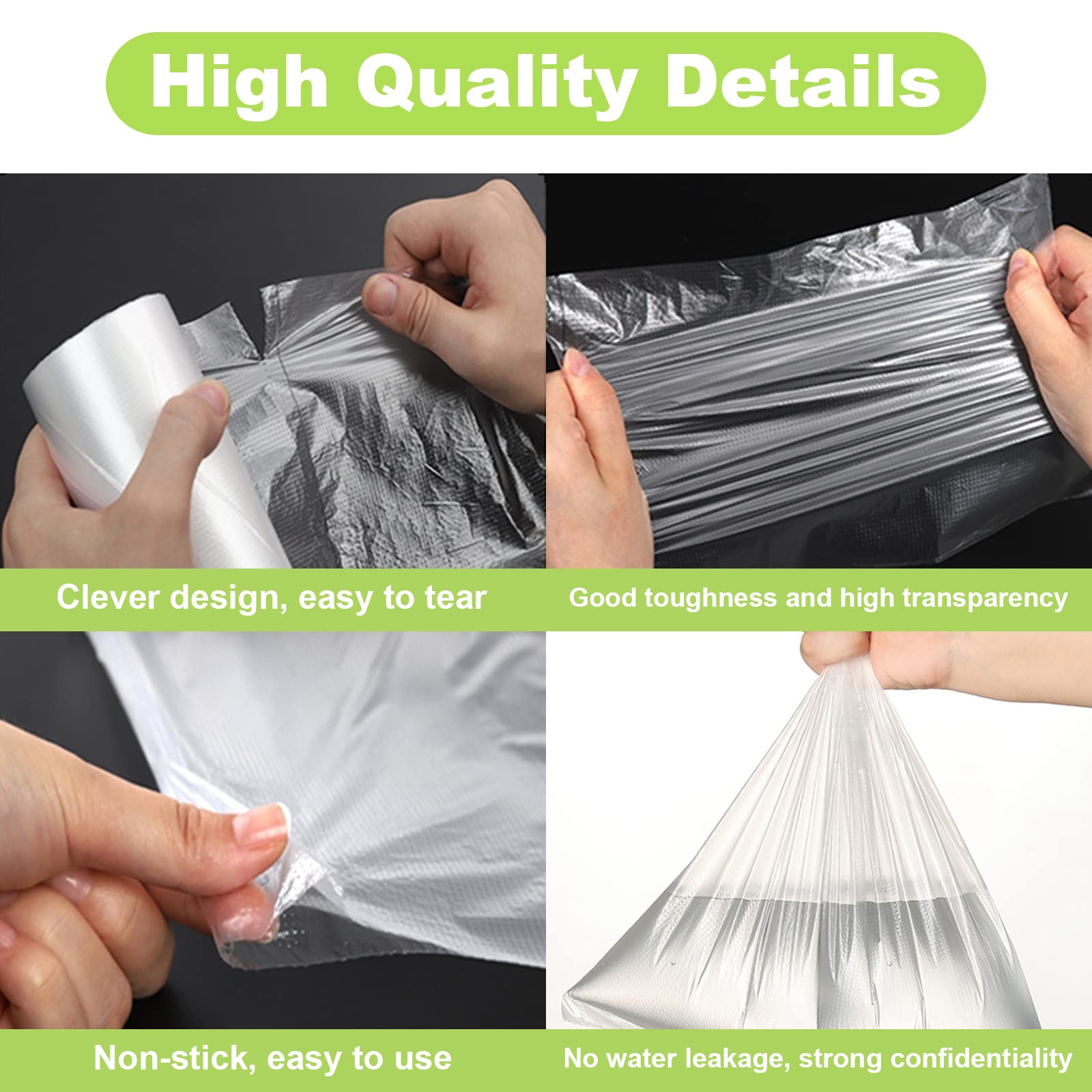RyhamPaper Food Storage Bags  20 Rolls 16 x 20 Plastic Produce Bag on Roll Fruits  Vegetable  Bread  Food Storage Clear Bags  350 Bags/Rolls